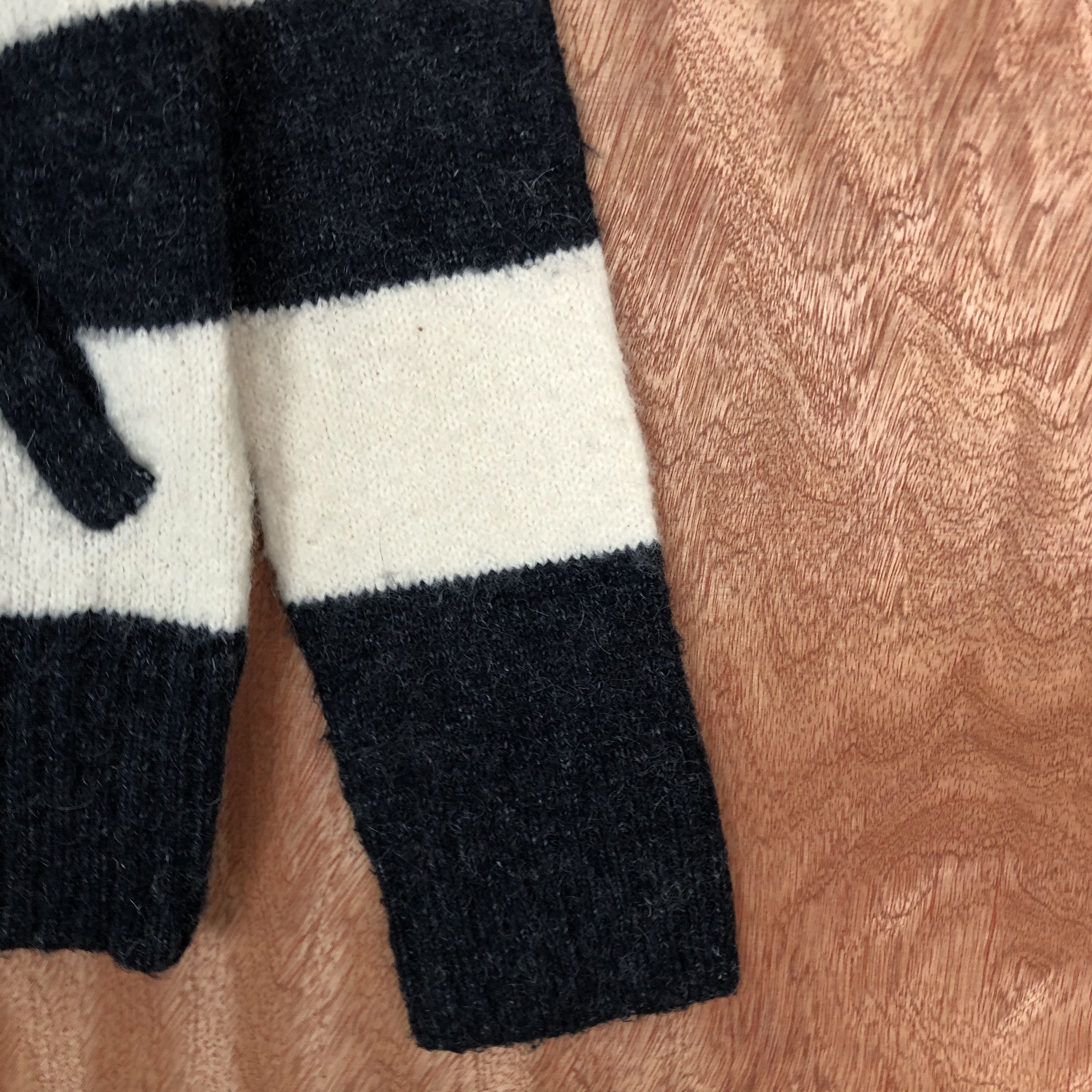 Japanese Brand × OVER THE STRiPES DLL Lepsim Stripe mohair Black White Knitwear #c563 Size US M / EU 48-50 / 2 - 3 Thumbnail