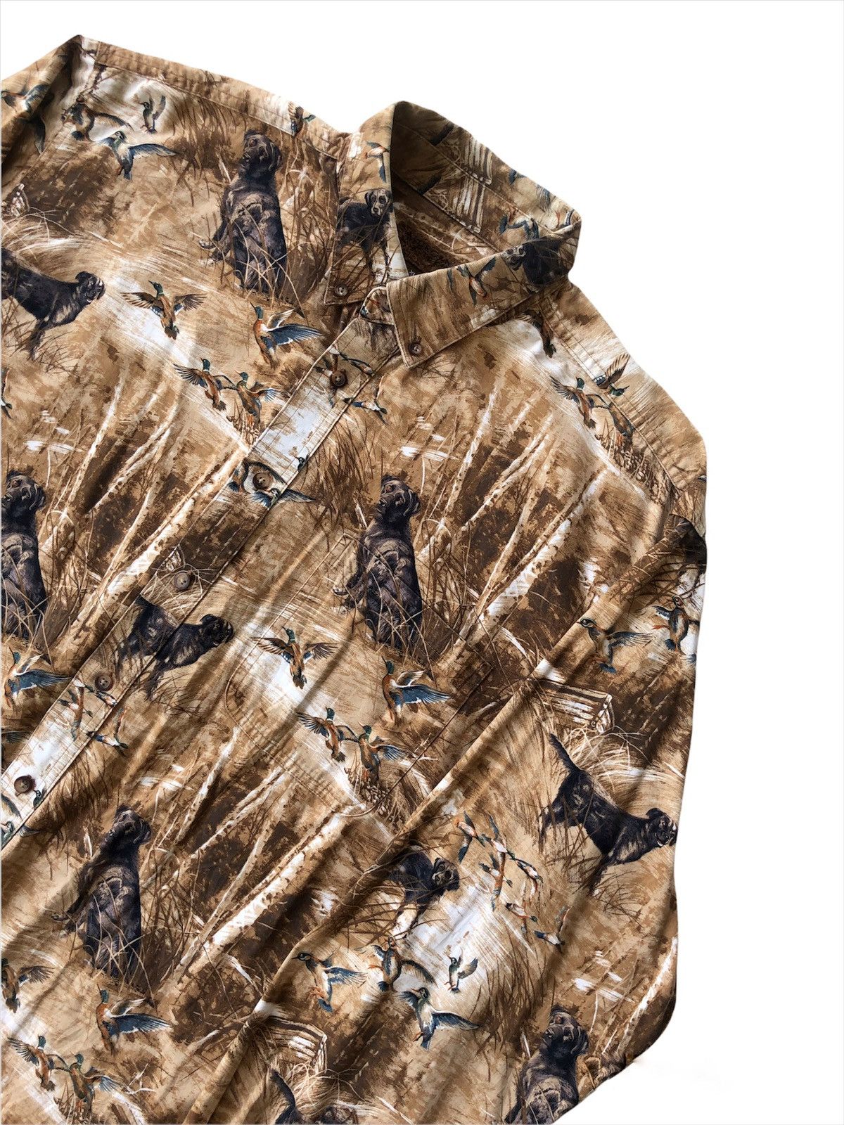 Polo Ralph Lauren 1990s Morgan Creek 🇺🇸 Polo Sportsman "Dog & Duck" Shirt Size US XL / EU 56 / 4 - 3 Thumbnail