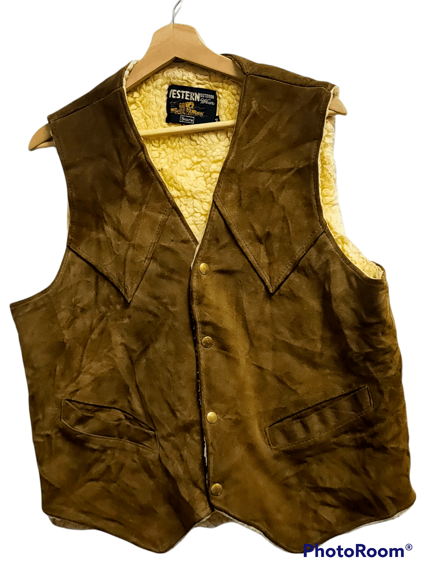Sears Rare🔥🔥 vintage Sears western vests leather USA Size 36R - 1 Thumbnail