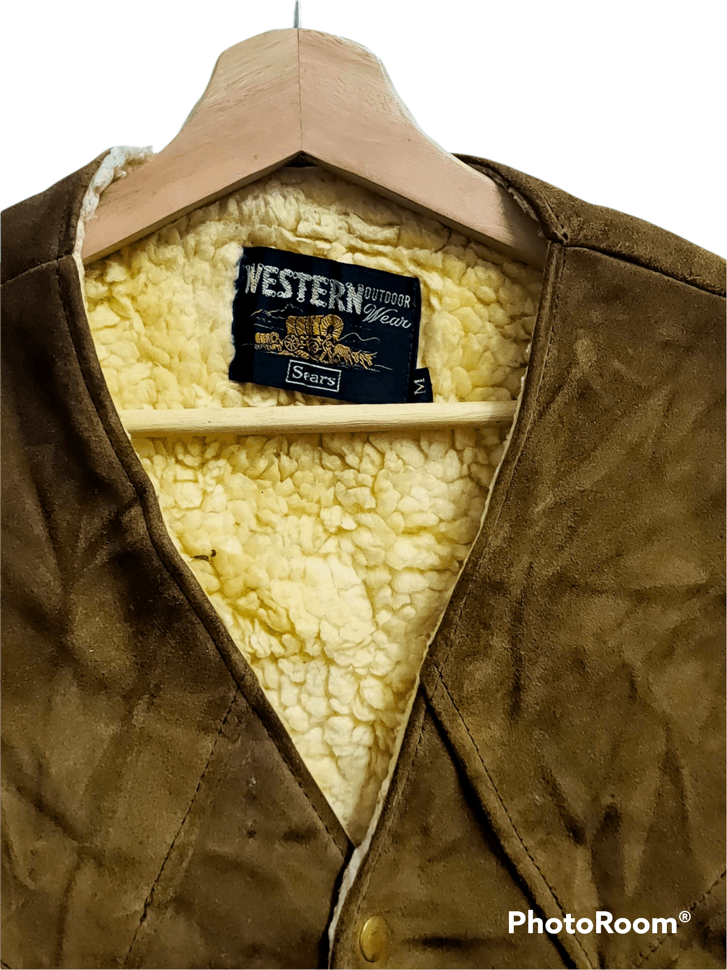 Sears Rare🔥🔥 vintage Sears western vests leather USA Size 36R - 5 Thumbnail