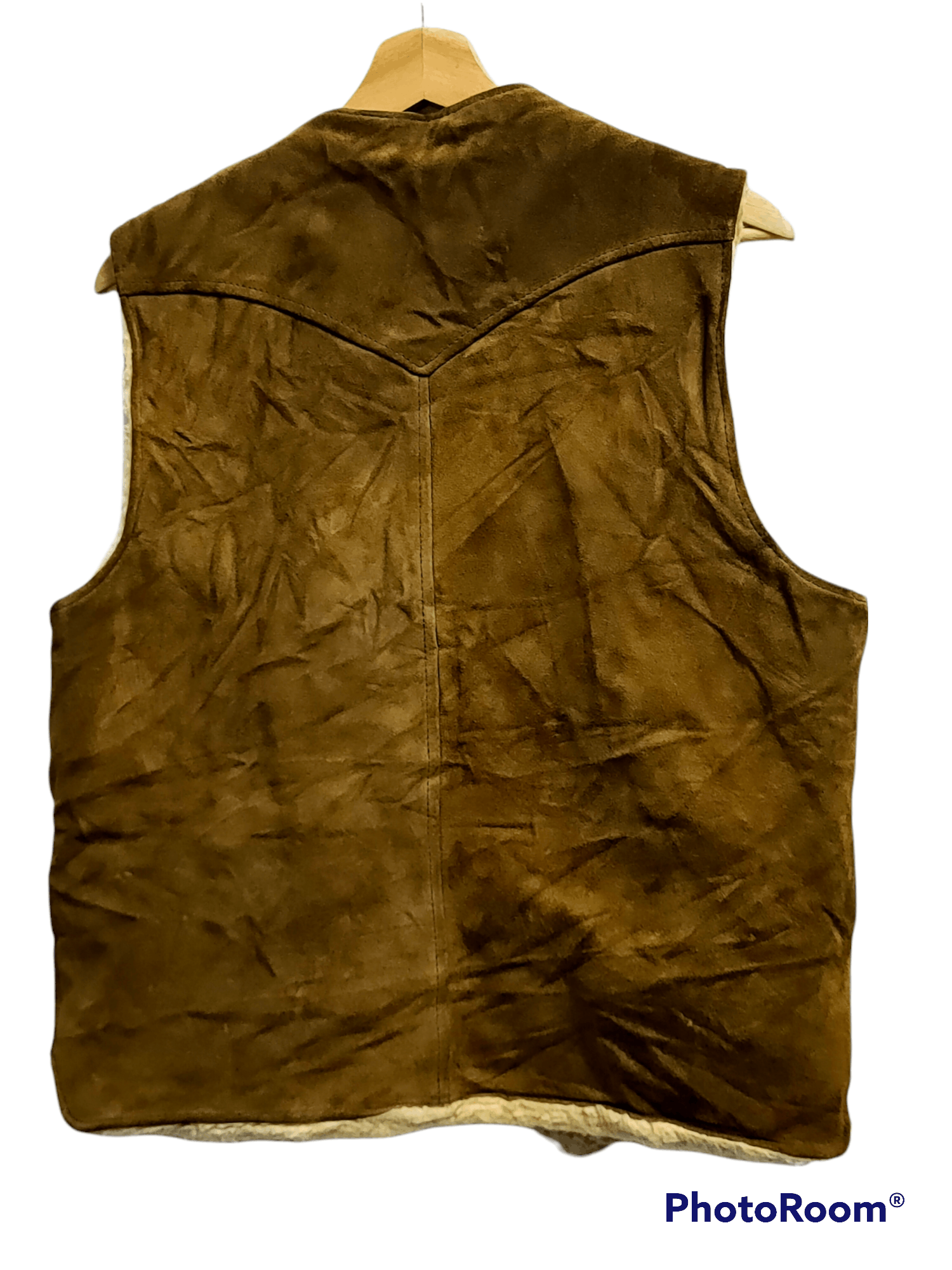 Sears Rare🔥🔥 vintage Sears western vests leather USA Size 36R - 2 Thumbnail