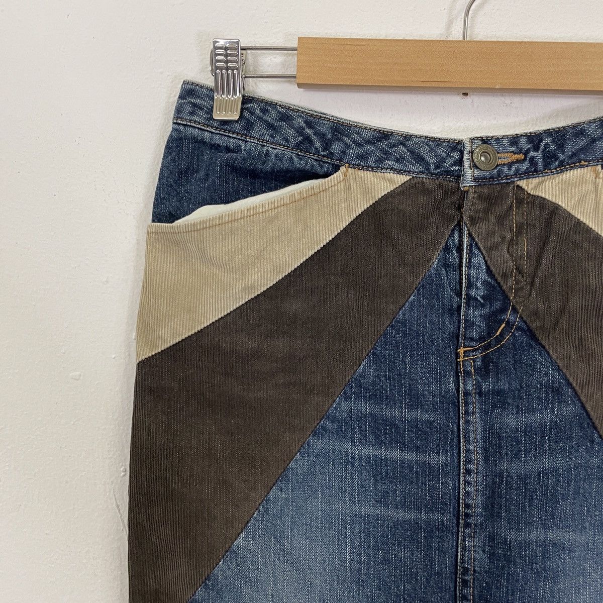 Japanese Brand Karakoto Kojima Kurashiki Okayama Nishihara Orimino Skirt Size 29" - 3 Thumbnail