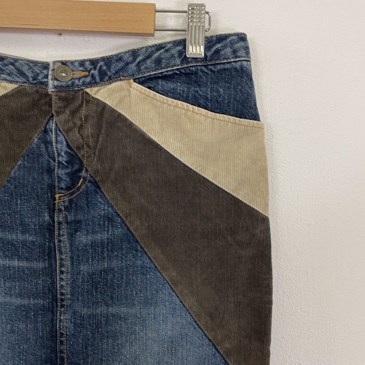 Japanese Brand Karakoto Kojima Kurashiki Okayama Nishihara Orimino Skirt Size 29" - 2 Thumbnail