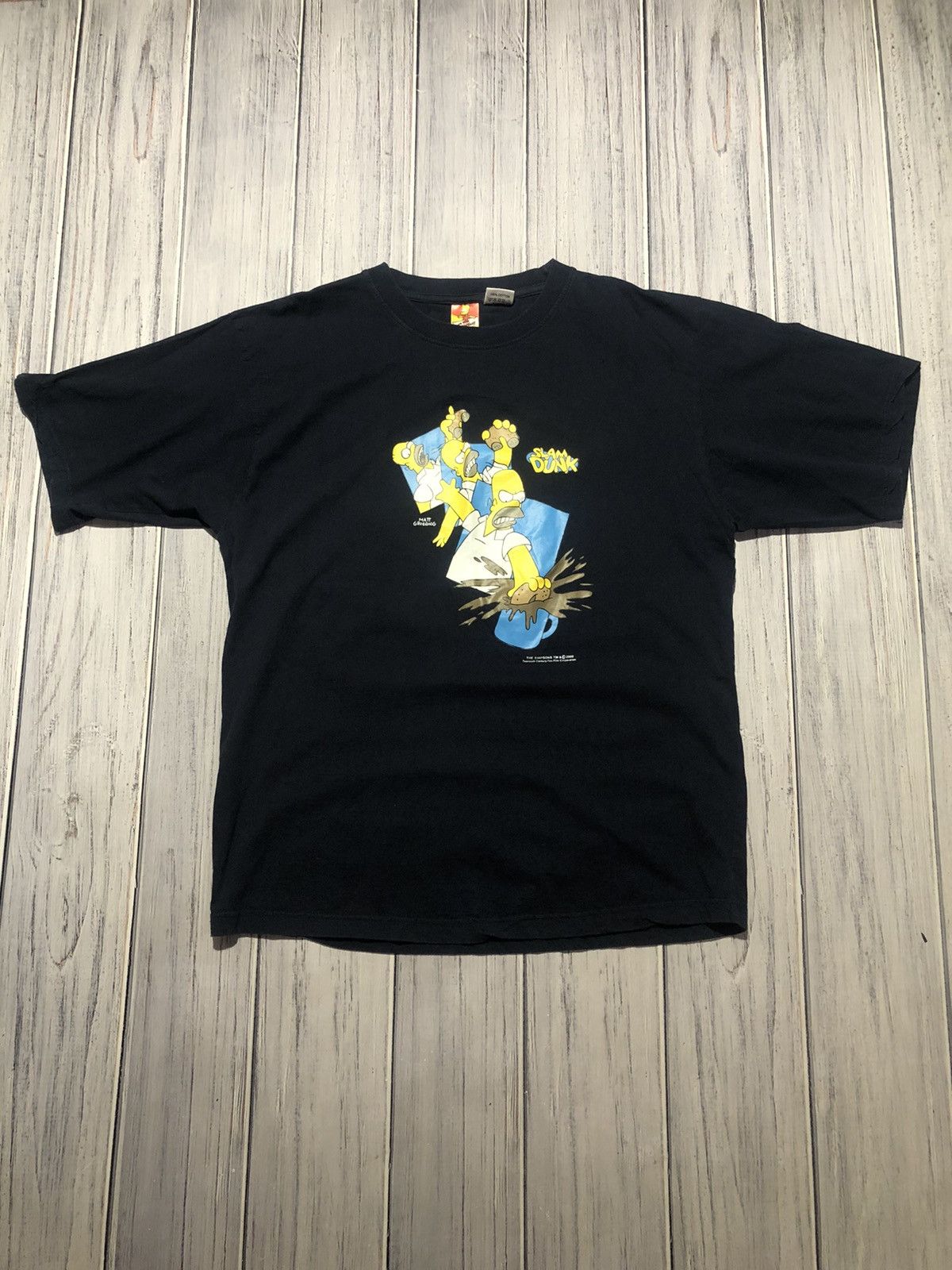 The Simpsons Vintage The Simpson Homer Simpson 2000 Y2K Slam Dunk Size US XL / EU 56 / 4 - 1 Thumbnail