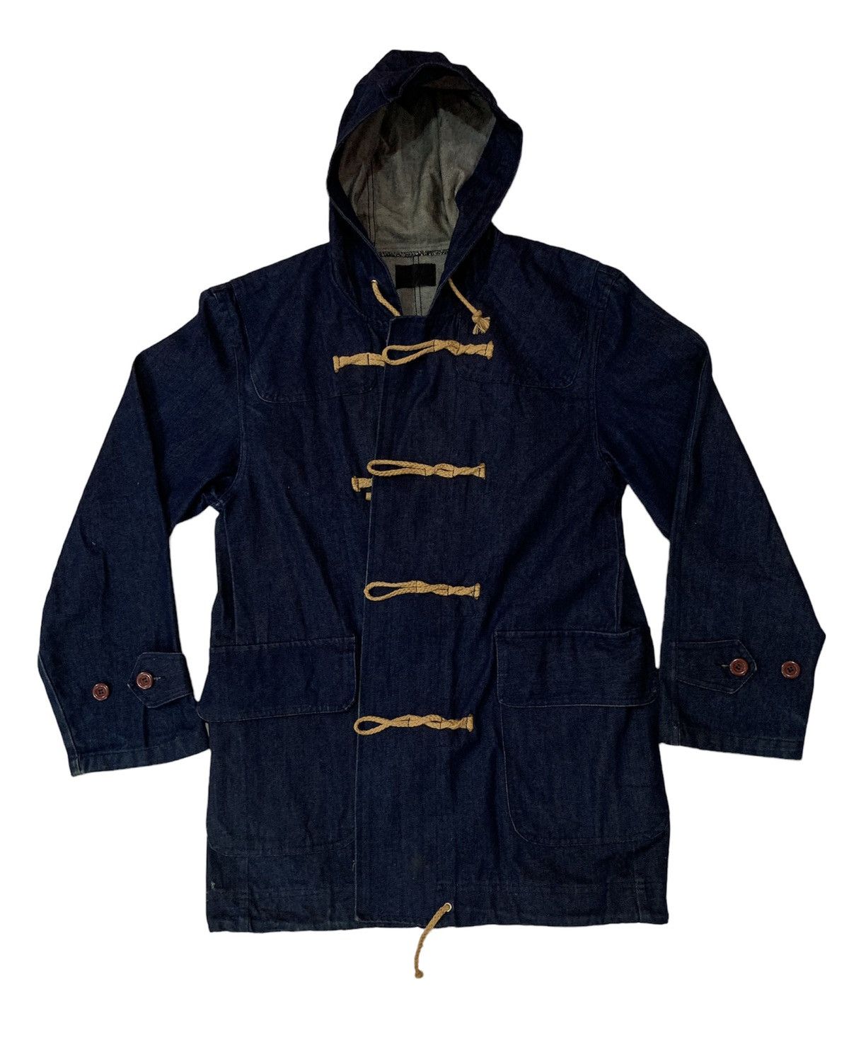 Indigo Denime Duffle Blue Military Jacket front Pocket Size US M / EU 48-50 / 2 - 3 Thumbnail