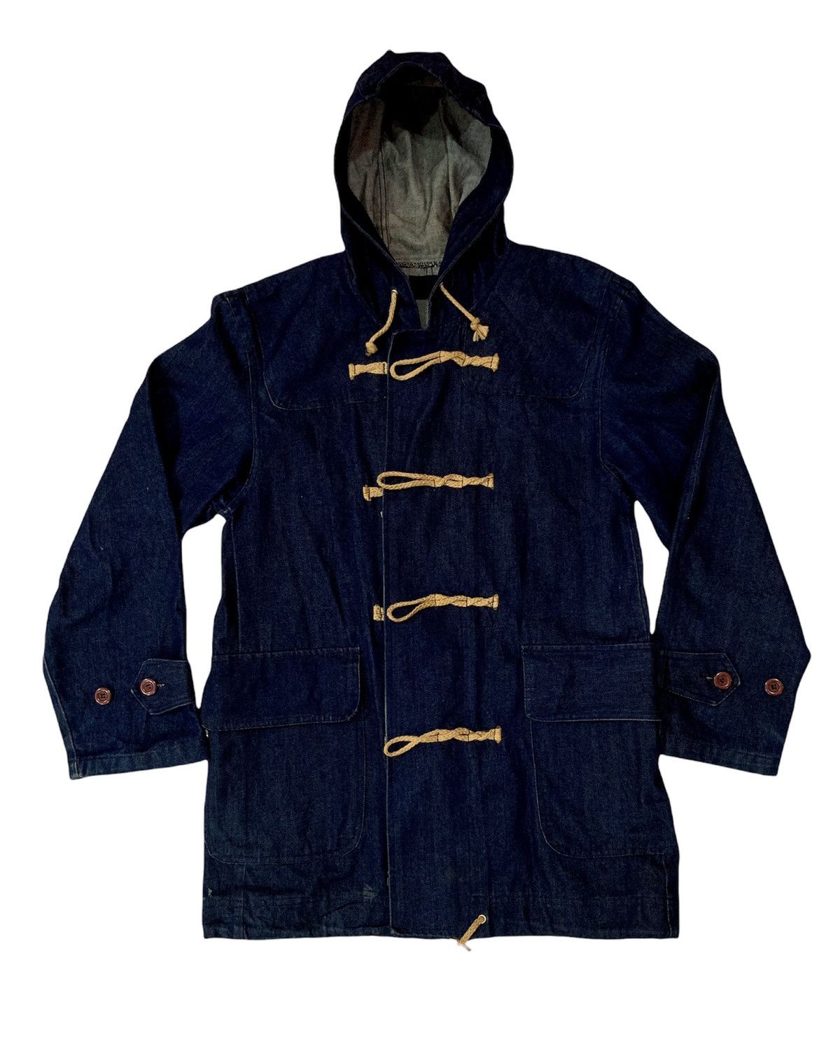 Indigo Denime Duffle Blue Military Jacket front Pocket Size US M / EU 48-50 / 2 - 2 Thumbnail
