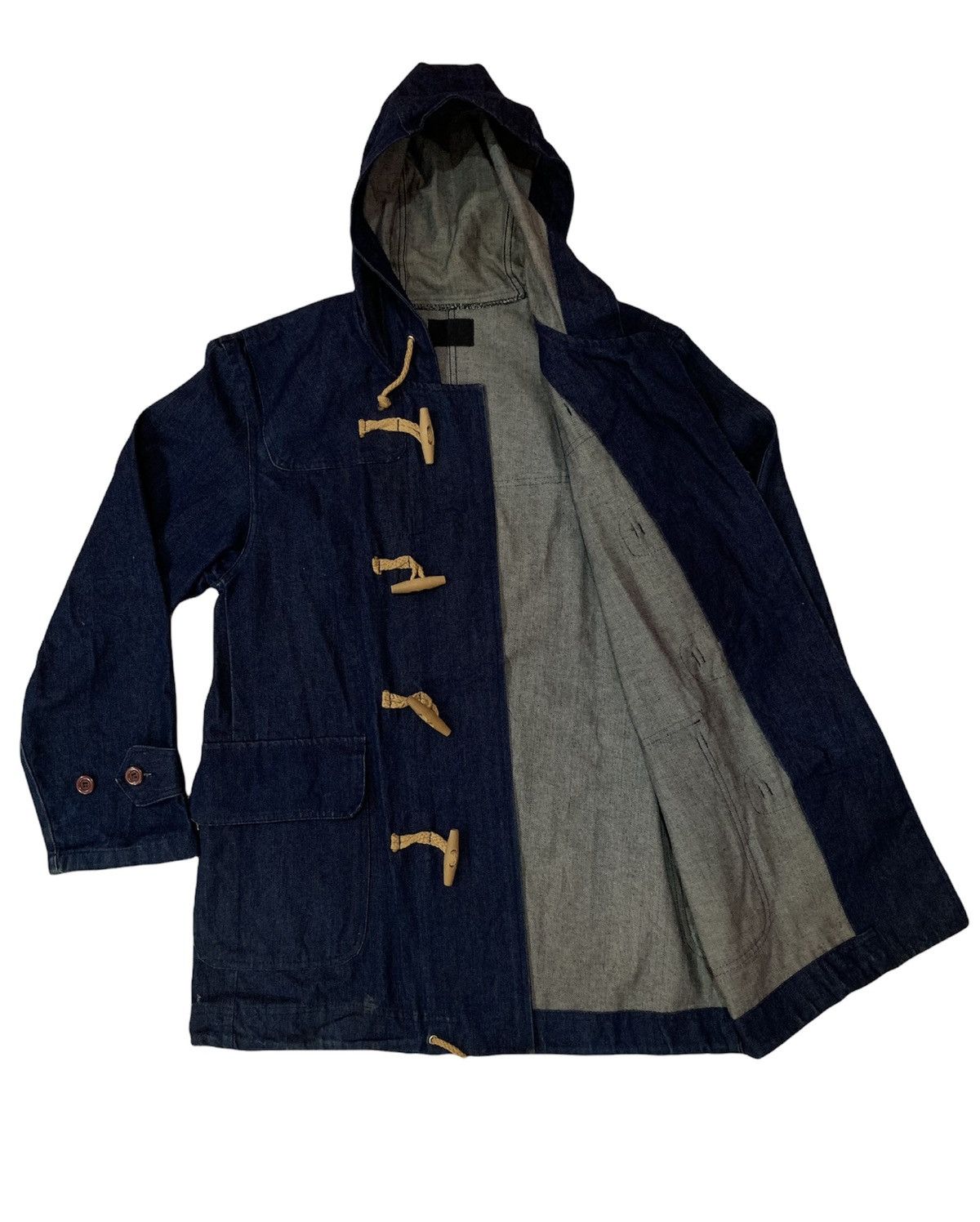 Indigo Denime Duffle Blue Military Jacket front Pocket Size US M / EU 48-50 / 2 - 5 Thumbnail