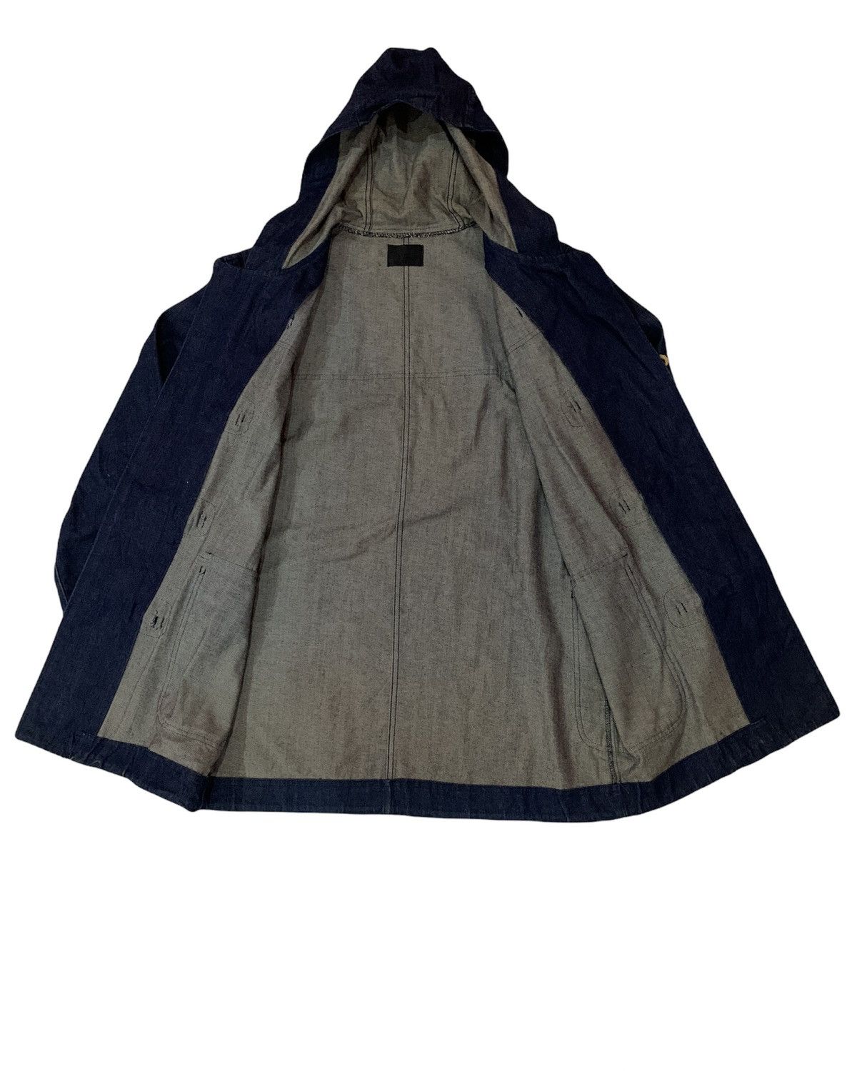 Indigo Denime Duffle Blue Military Jacket front Pocket Size US M / EU 48-50 / 2 - 6 Thumbnail