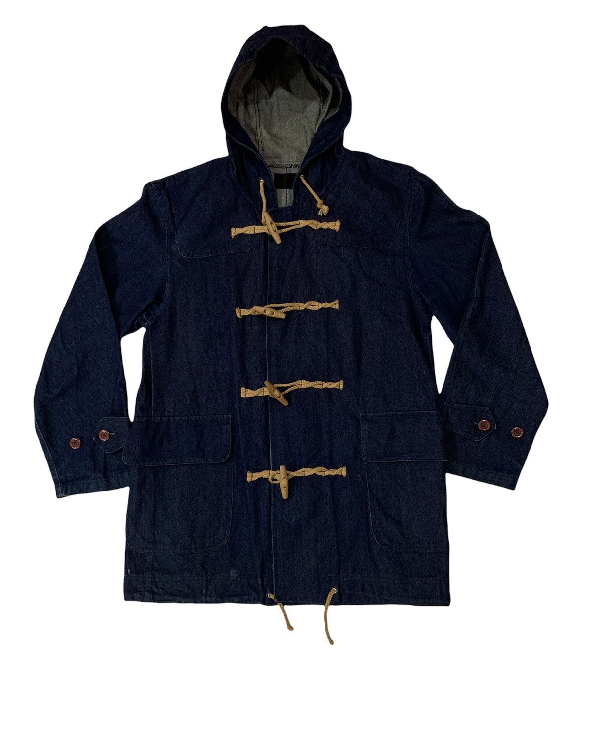 Indigo Denime Duffle Blue Military Jacket front Pocket Size US M / EU 48-50 / 2 - 1 Thumbnail