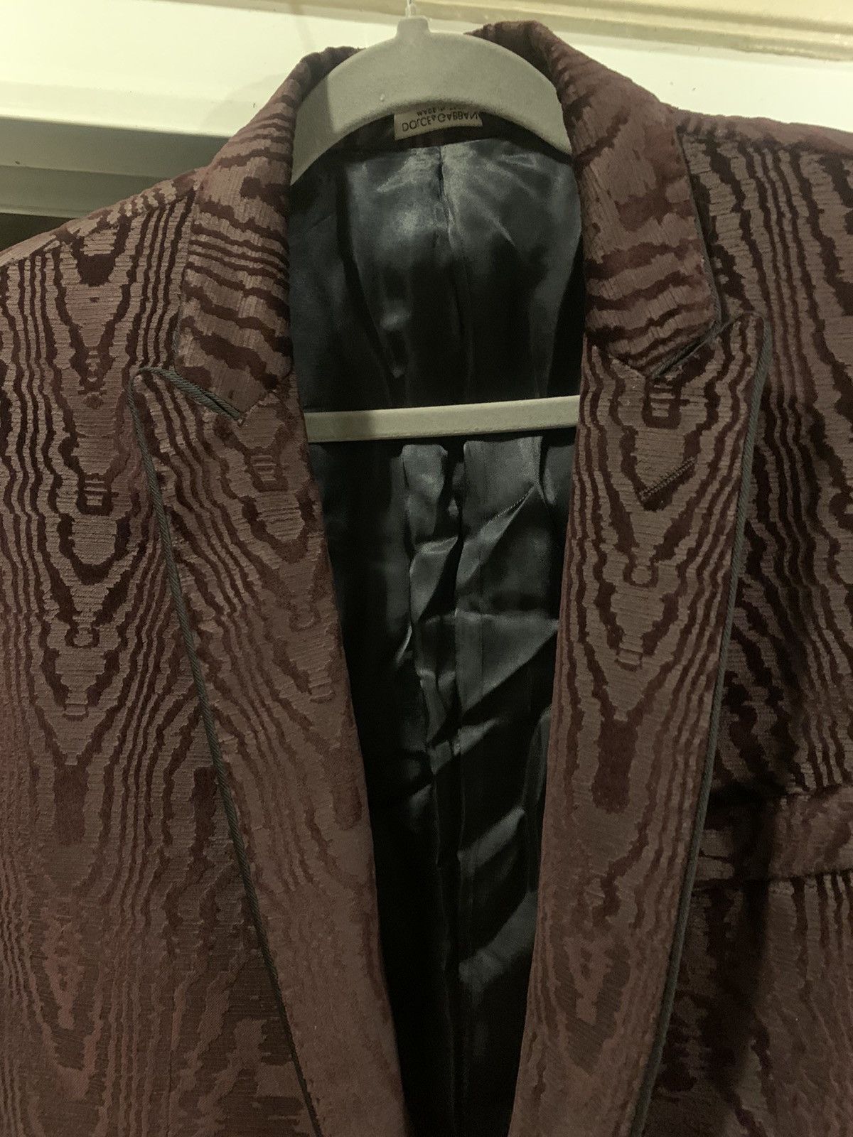 Dolce & Gabbana Velvet Moiré Evening Jacket Size 38R - 3 Thumbnail