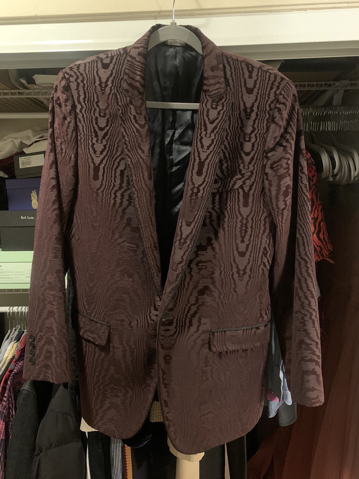 Dolce & Gabbana Velvet Moiré Evening Jacket Size 38R - 1 Thumbnail