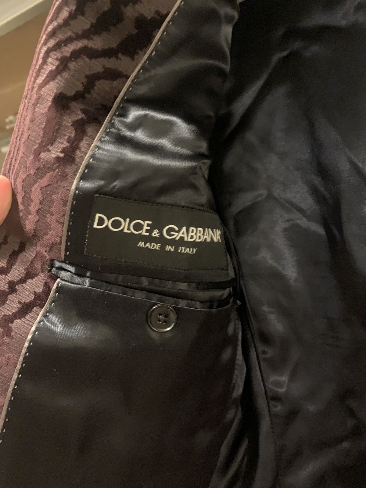 Dolce & Gabbana Velvet Moiré Evening Jacket Size 38R - 4 Thumbnail