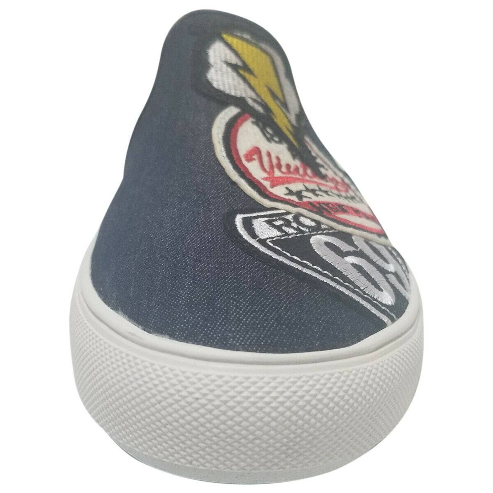 Steve Madden Steve Madden Mens Wasdin Slip-On Sneakers Navy Fabric Size US 10.5 / EU 43-44 - 2 Thumbnail