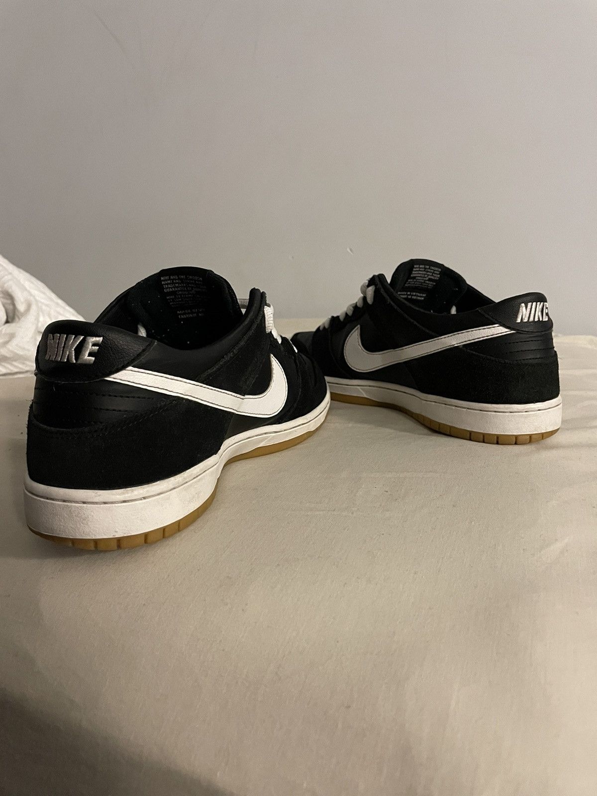 Nike Nike SB Dunk Low black/white Size US 12 / EU 45 - 3 Thumbnail