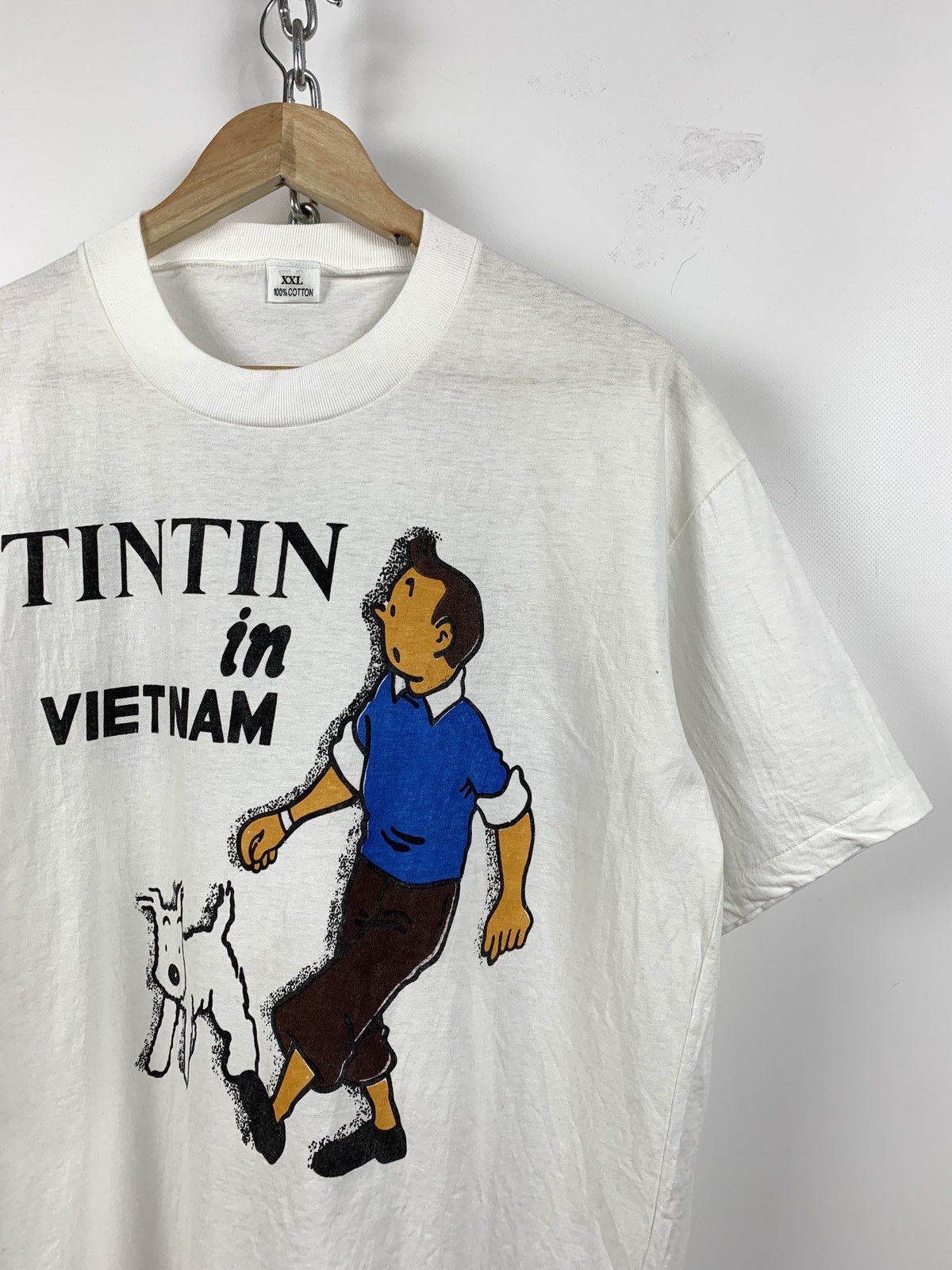Cartoon Network Vintage Tin Tin in Vietnam Cartoon T-Shirt Size US M / EU 48-50 / 2 - 4 Thumbnail