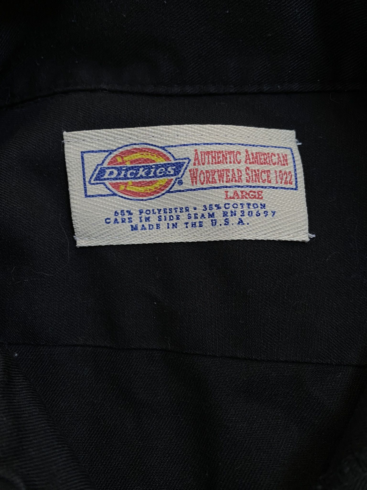 Vintage Dickies Black Workwear Shirt Made in USA size L