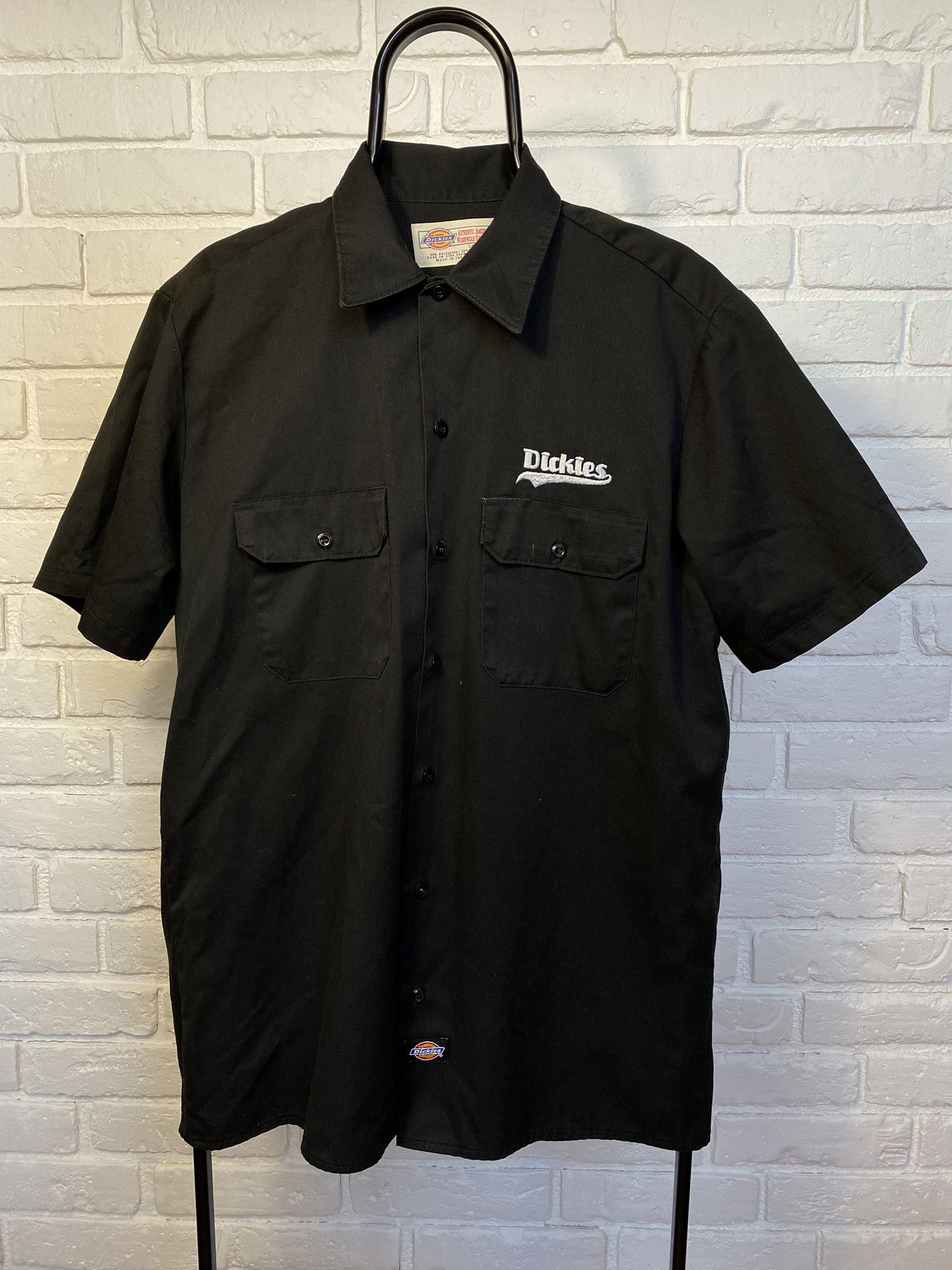 Vintage Dickies Black Workwear Shirt Made in USA size L