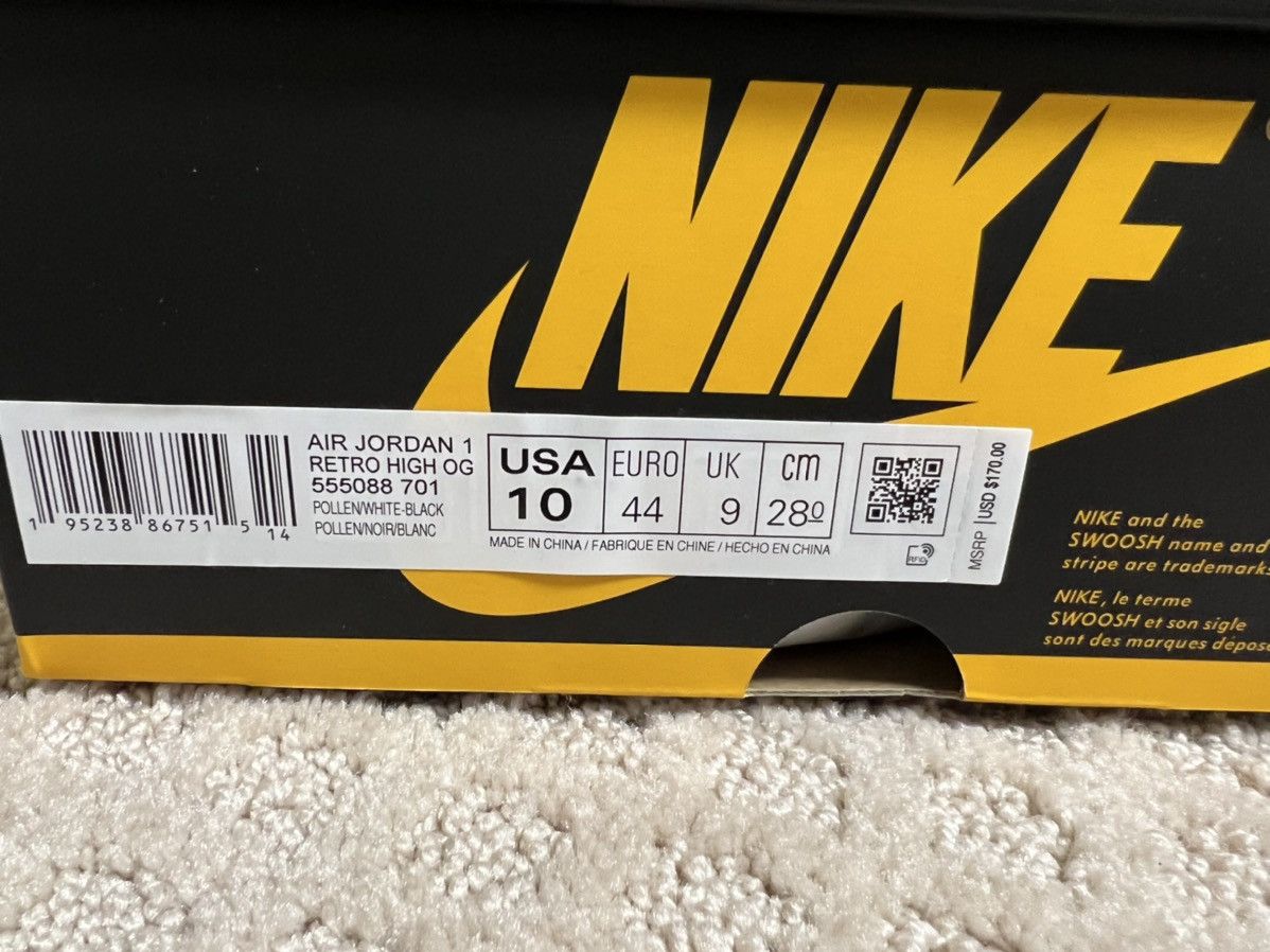 Jordan Brand Air Jordan 1 Retro High OG Pollen Size US 10 / EU 43 - 7 Thumbnail