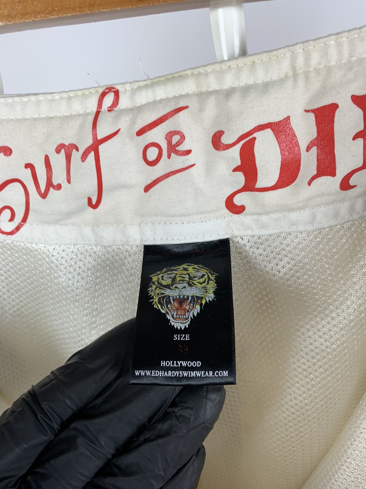 Christian Audigier Vintage Ed Hardy Tiger Logo Swimming Shorts Size US 33 - 16 Thumbnail