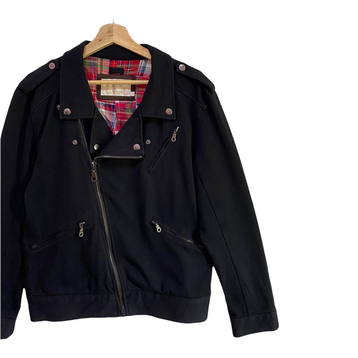 Japanese Brand 🇯🇵JAPANESE PINCPONC DOUBLE COLLAR ZIPPER PUNK BIKER JACKET Size US S / EU 44-46 / 1 - 10 Thumbnail
