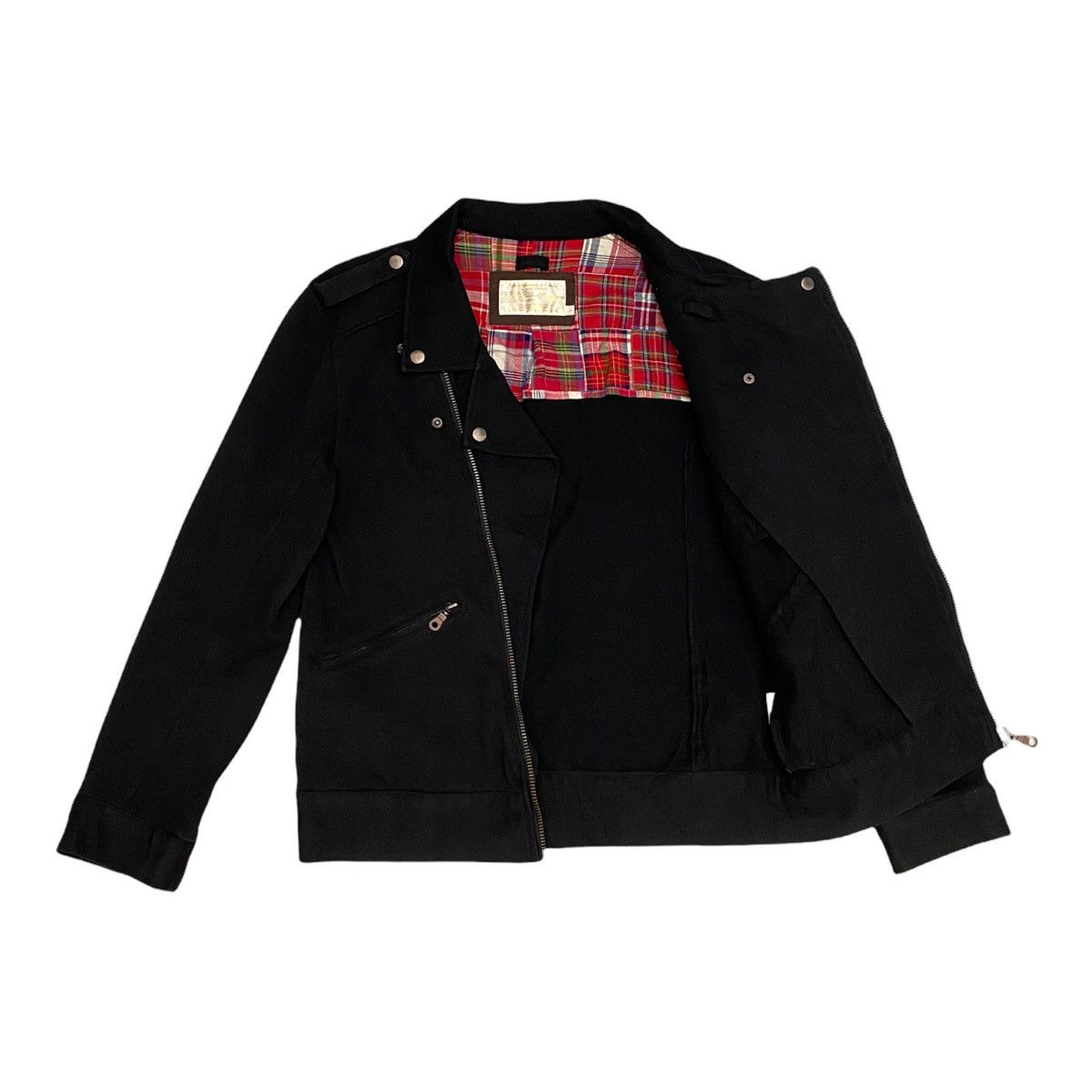 Japanese Brand 🇯🇵JAPANESE PINCPONC DOUBLE COLLAR ZIPPER PUNK BIKER JACKET Size US S / EU 44-46 / 1 - 16 Thumbnail