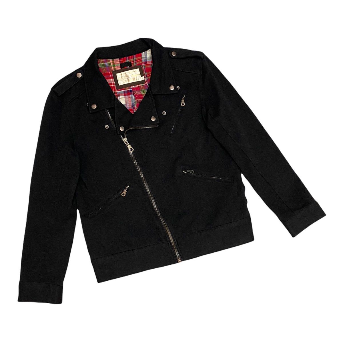 Japanese Brand 🇯🇵JAPANESE PINCPONC DOUBLE COLLAR ZIPPER PUNK BIKER JACKET Size US S / EU 44-46 / 1 - 7 Thumbnail