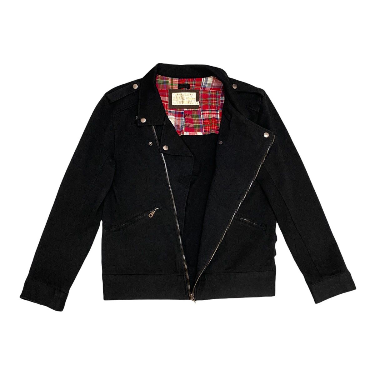 Japanese Brand 🇯🇵JAPANESE PINCPONC DOUBLE COLLAR ZIPPER PUNK BIKER JACKET Size US S / EU 44-46 / 1 - 6 Thumbnail