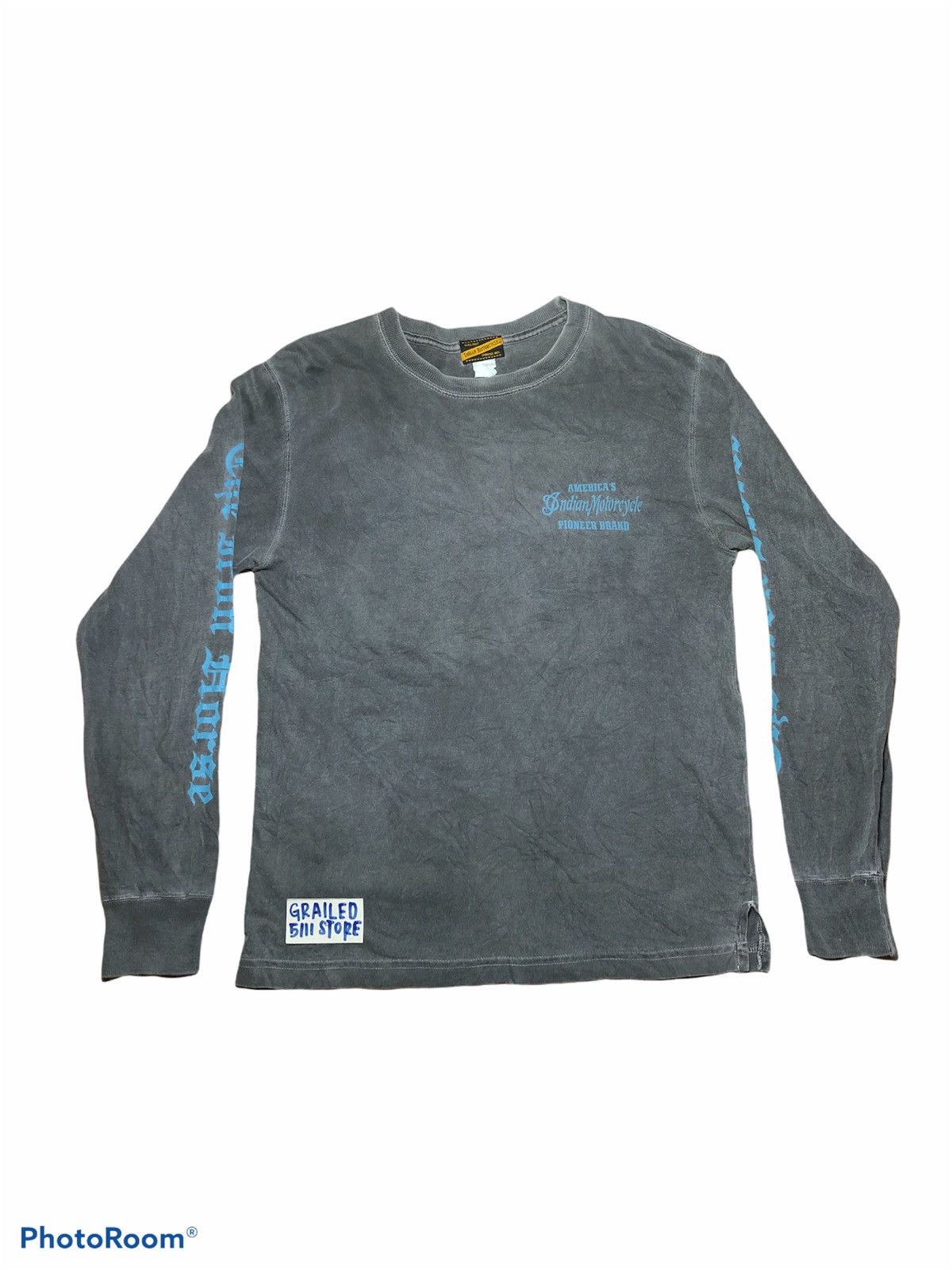 Vintage INDIAN MOTORCYCLES LONG SLEEVE SUN FADED TSHIRT Size US S / EU 44-46 / 1 - 2 Thumbnail