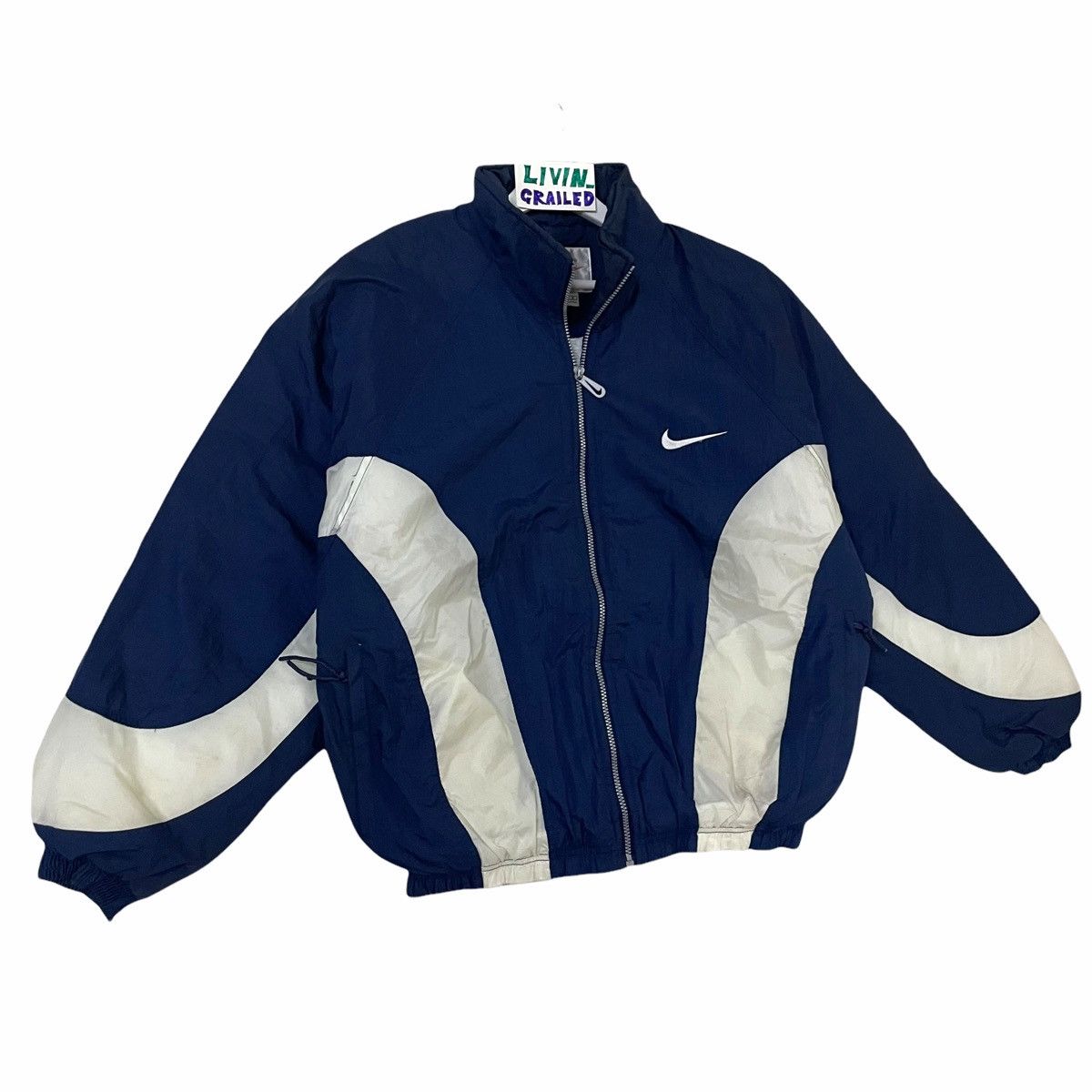 Nike × Vintage 💥90s NIKE SWOOSH BIG LOGO FULLZIP DOWN JACKET Size US XL / EU 56 / 4 - 4 Thumbnail