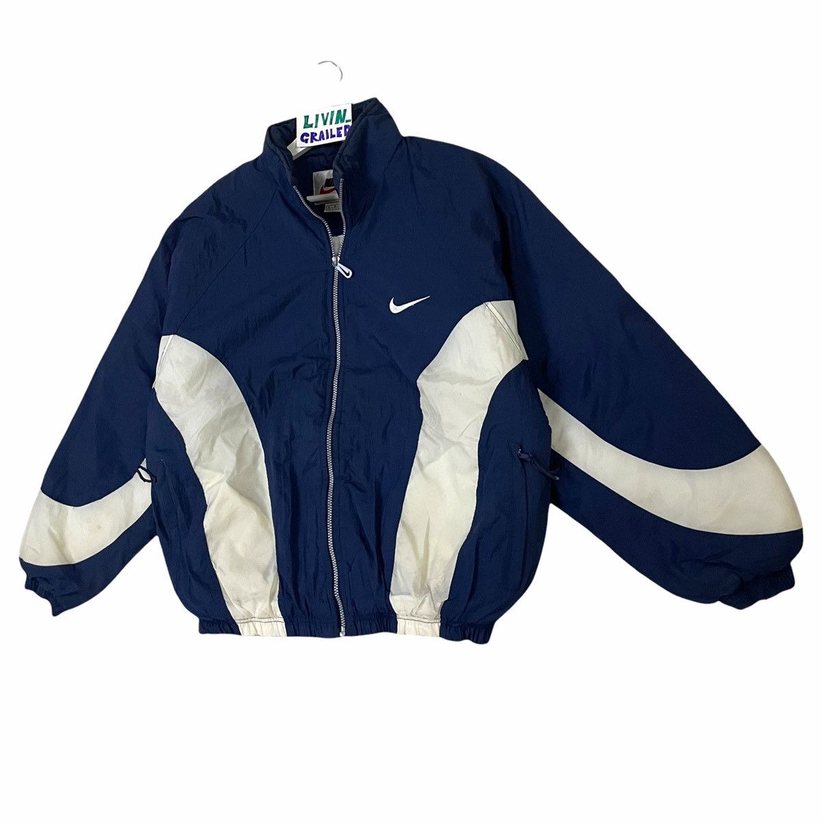 Nike × Vintage 💥90s NIKE SWOOSH BIG LOGO FULLZIP DOWN JACKET Size US XL / EU 56 / 4 - 3 Thumbnail