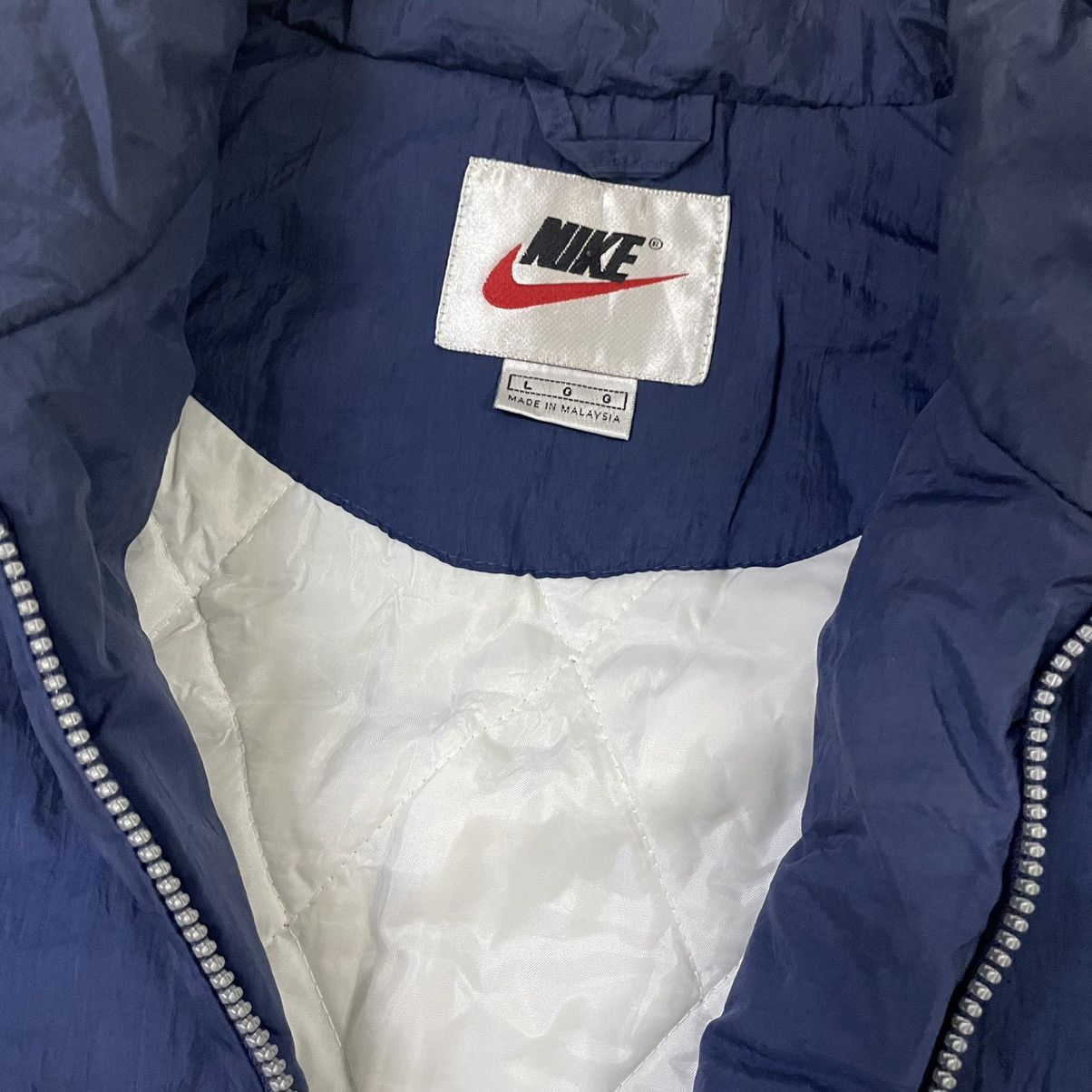 Nike × Vintage 💥90s NIKE SWOOSH BIG LOGO FULLZIP DOWN JACKET Size US XL / EU 56 / 4 - 6 Thumbnail