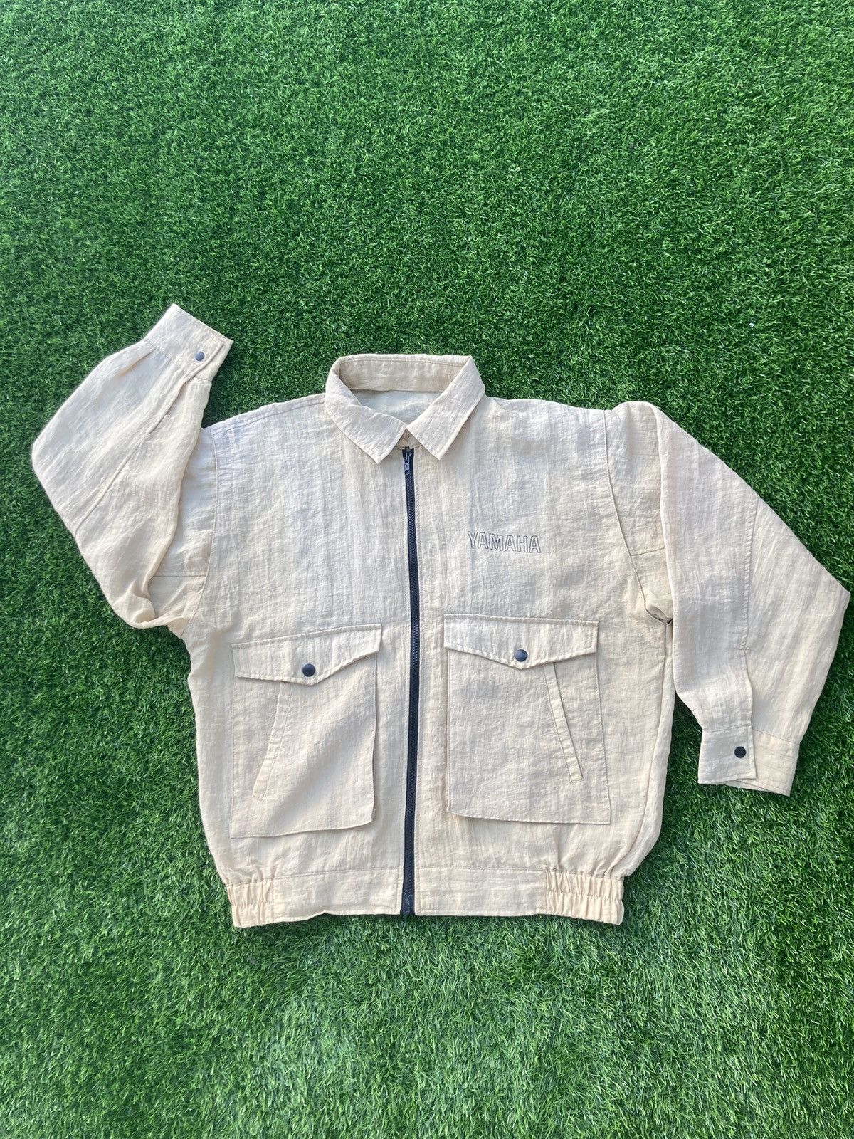 Japanese Brand × Vintage × Yamaha VINTAGE YAMAHA BOMBER JACKET Size US XL / EU 56 / 4 - 1 Thumbnail
