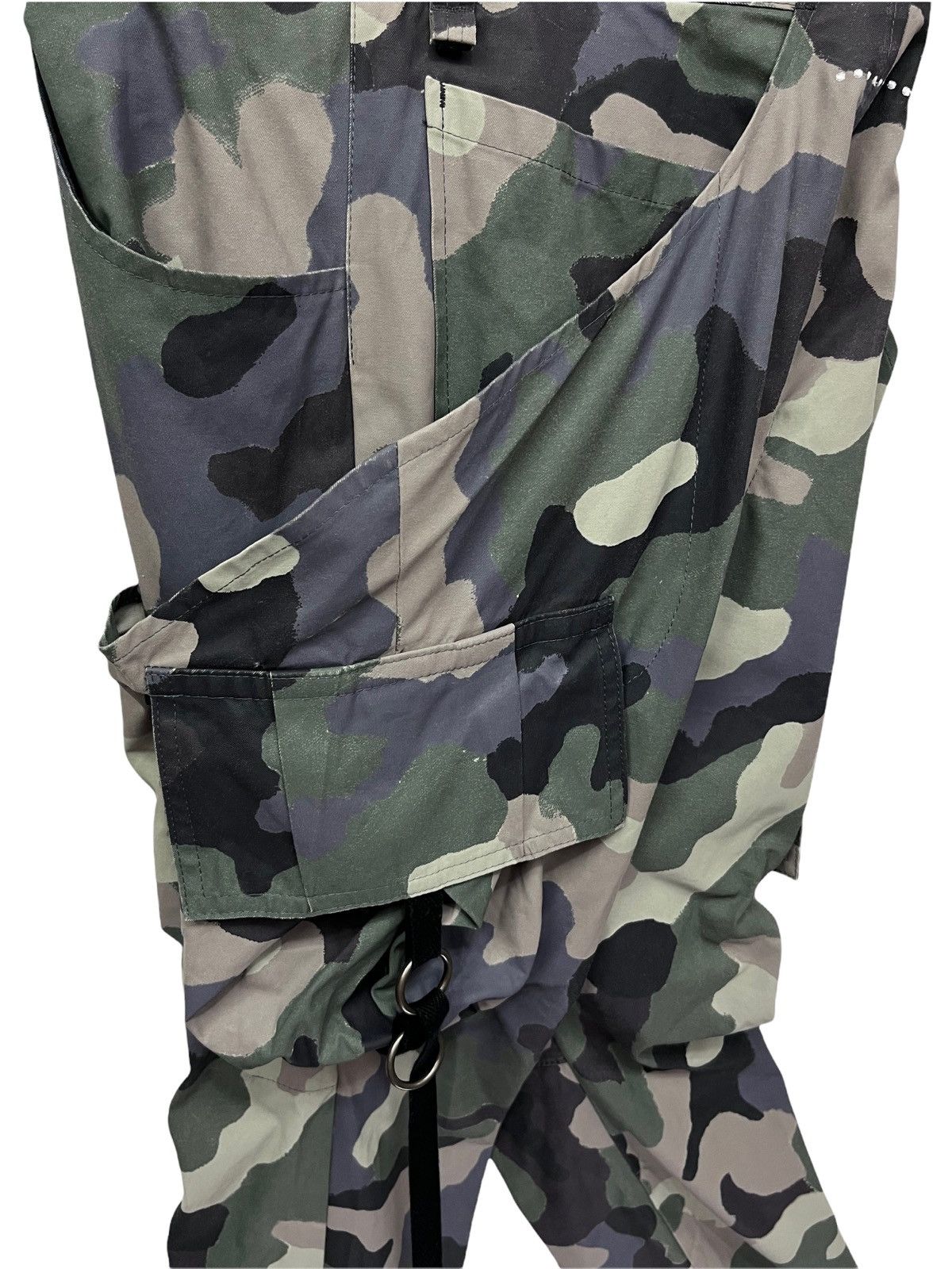 Japanese Brand Made In Japan Designer Bondage Cargo Zipper Leg Flare Pants Size US 31 - 20 Thumbnail