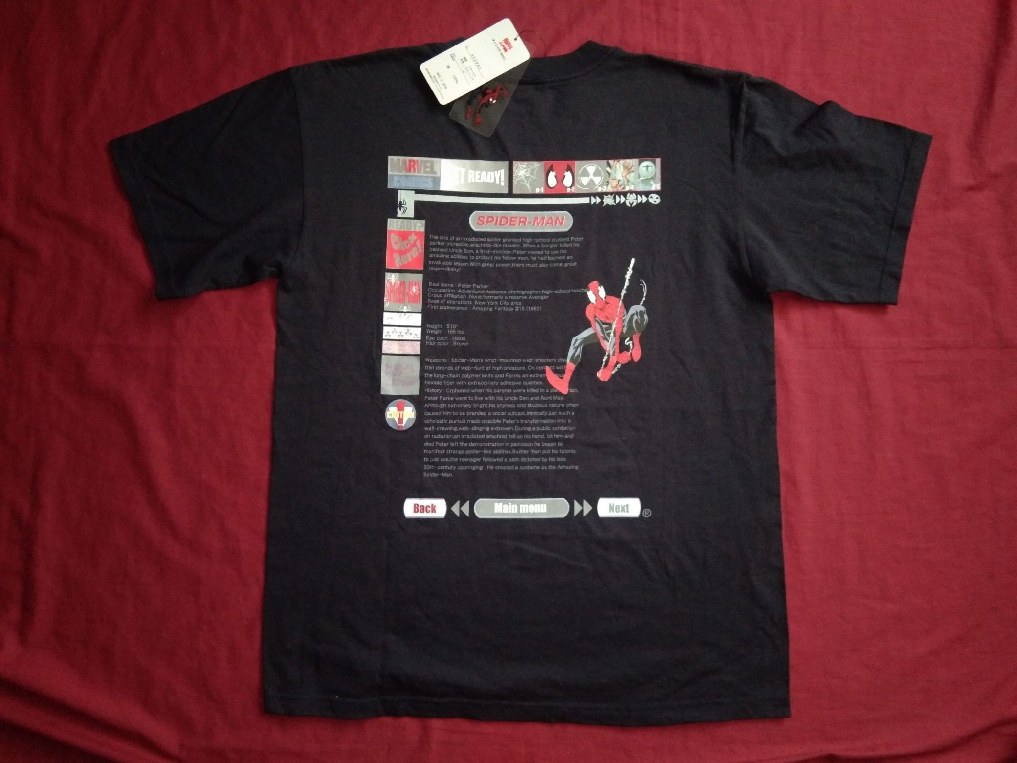 Marvel Comics Deadstock VTG NOS 2002 Marvel Spiderman Japan tshirt Size US M / EU 48-50 / 2 - 3 Thumbnail