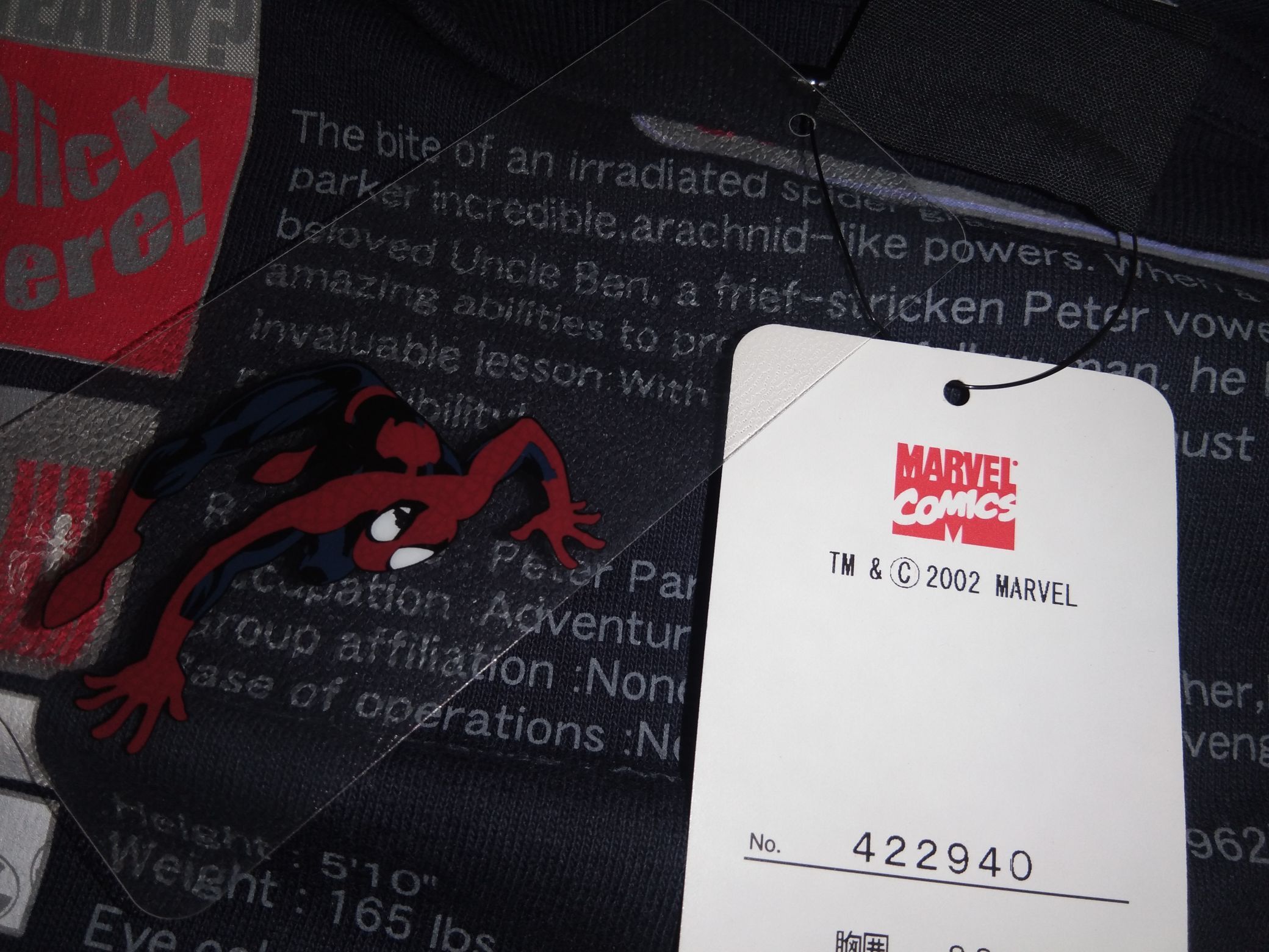 Marvel Comics Deadstock VTG NOS 2002 Marvel Spiderman Japan tshirt Size US M / EU 48-50 / 2 - 6 Thumbnail