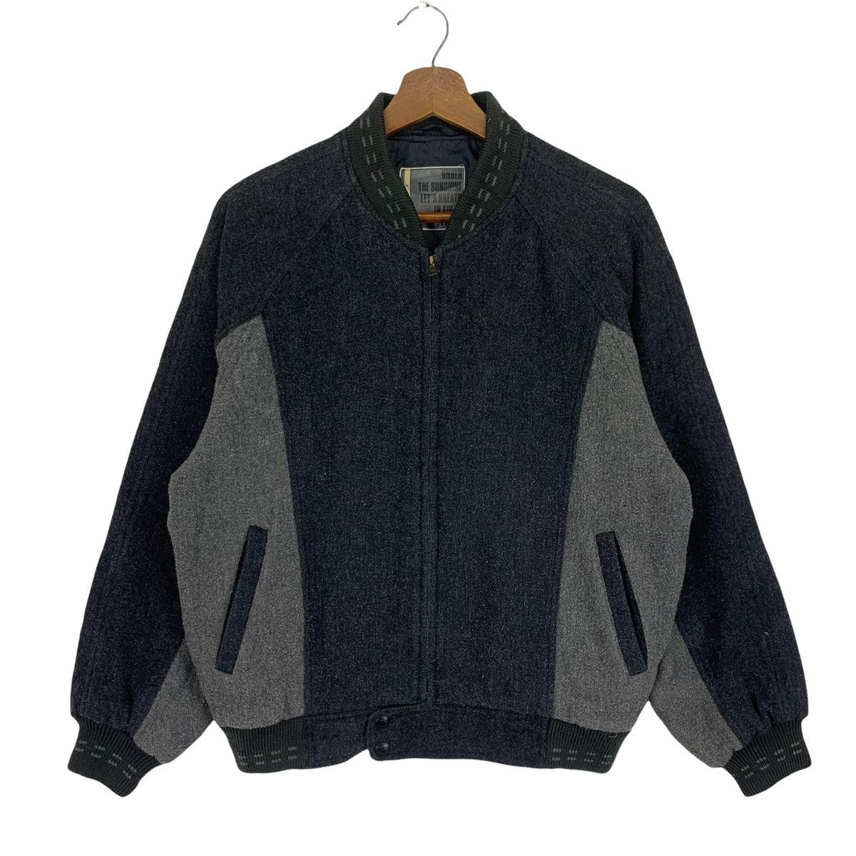 Vintage Vintage Jc Haward Wool Zipper Bomber Jacket Size US M / EU 48-50 / 2 - 1 Thumbnail