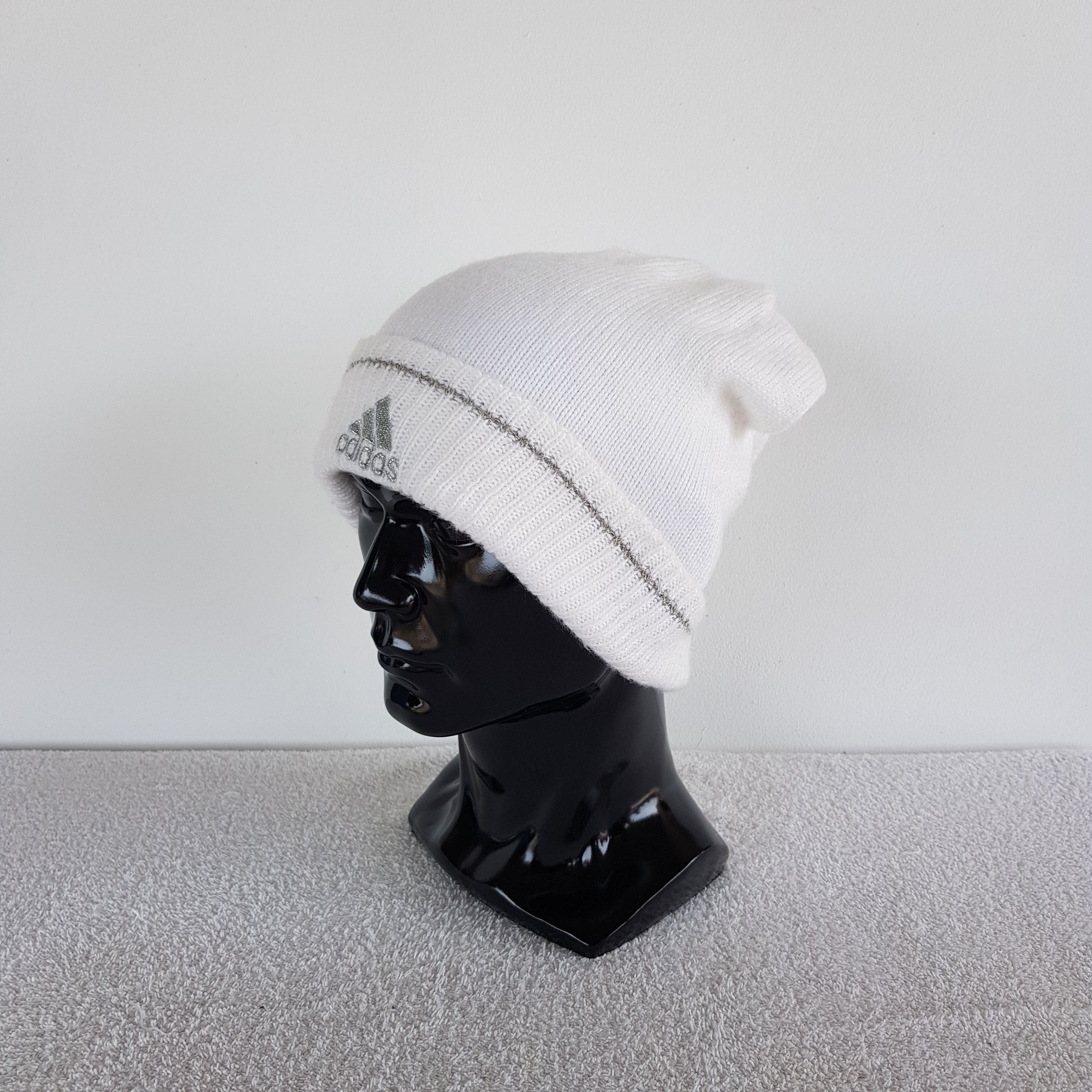 Adidas × Vintage Adidas Hats Knitted Crochet Beanie Snow Cap - AC10706. Size ONE SIZE - 2 Thumbnail