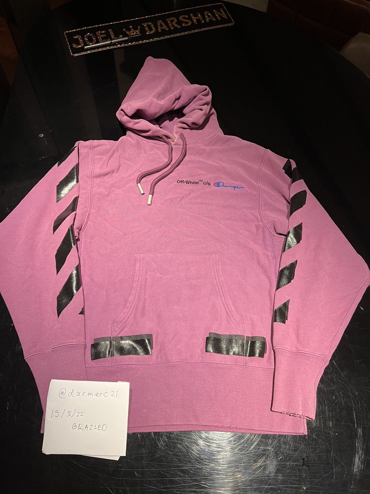 Offwhite x best sale champion hoodie