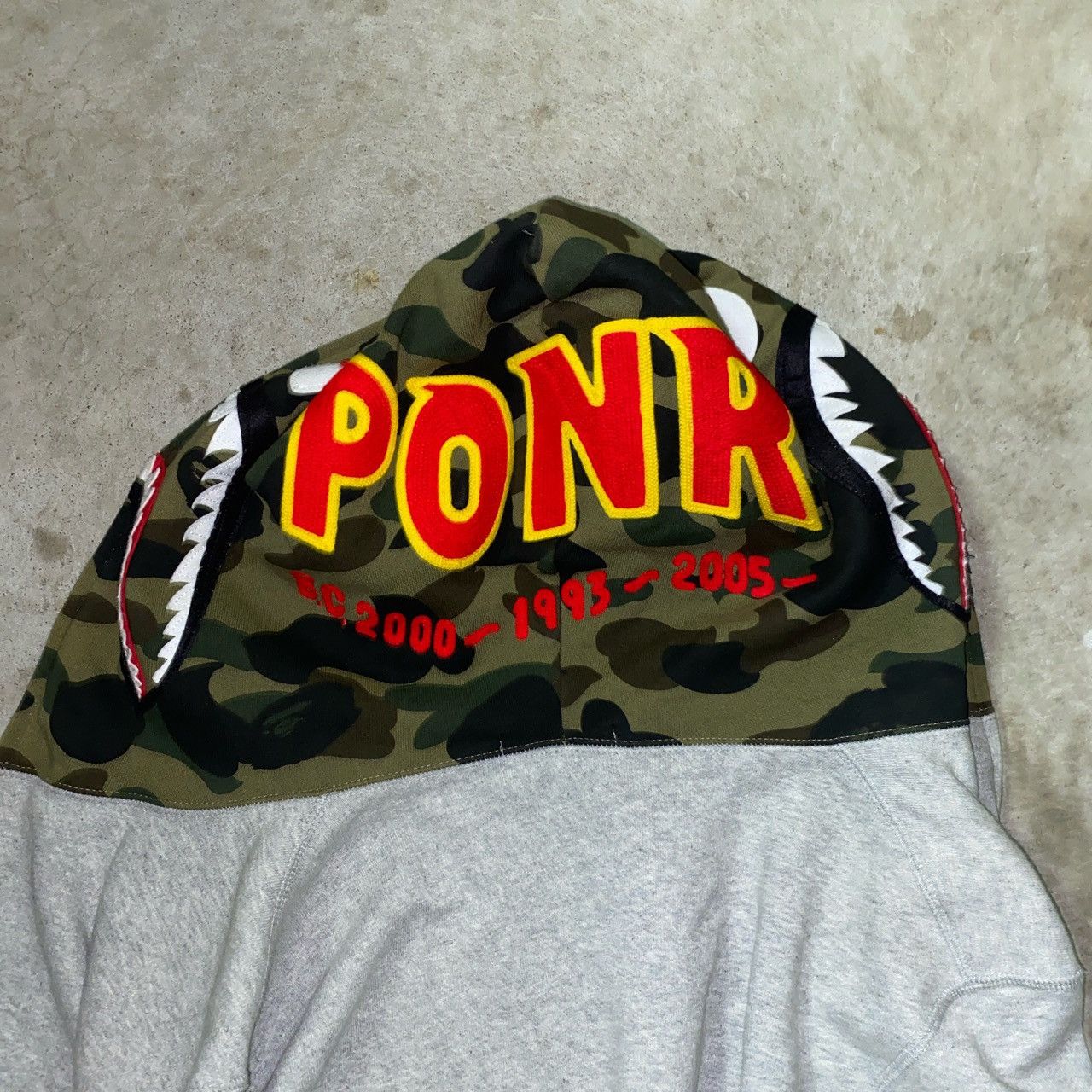 Bape PONR camo thermal hoodie