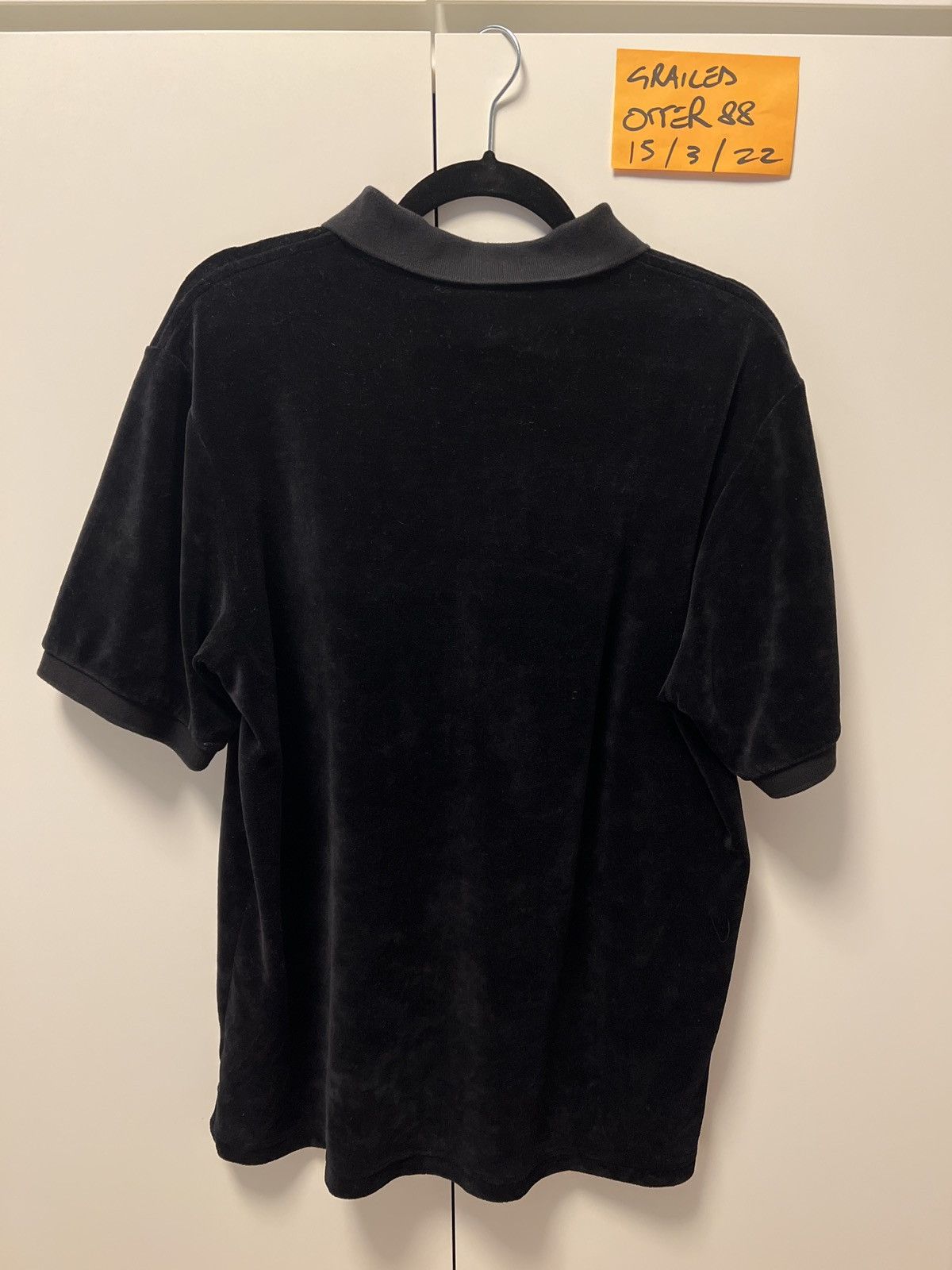 Supreme LACOSTE Velour Polo Black