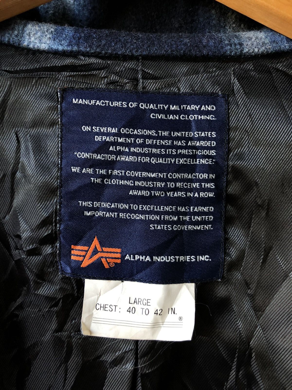 Alpha Industries ALPHA INDUTRIES INC Coat hunting Wool zip up jackets Size US XS / EU 42 / 0 - 8 Thumbnail