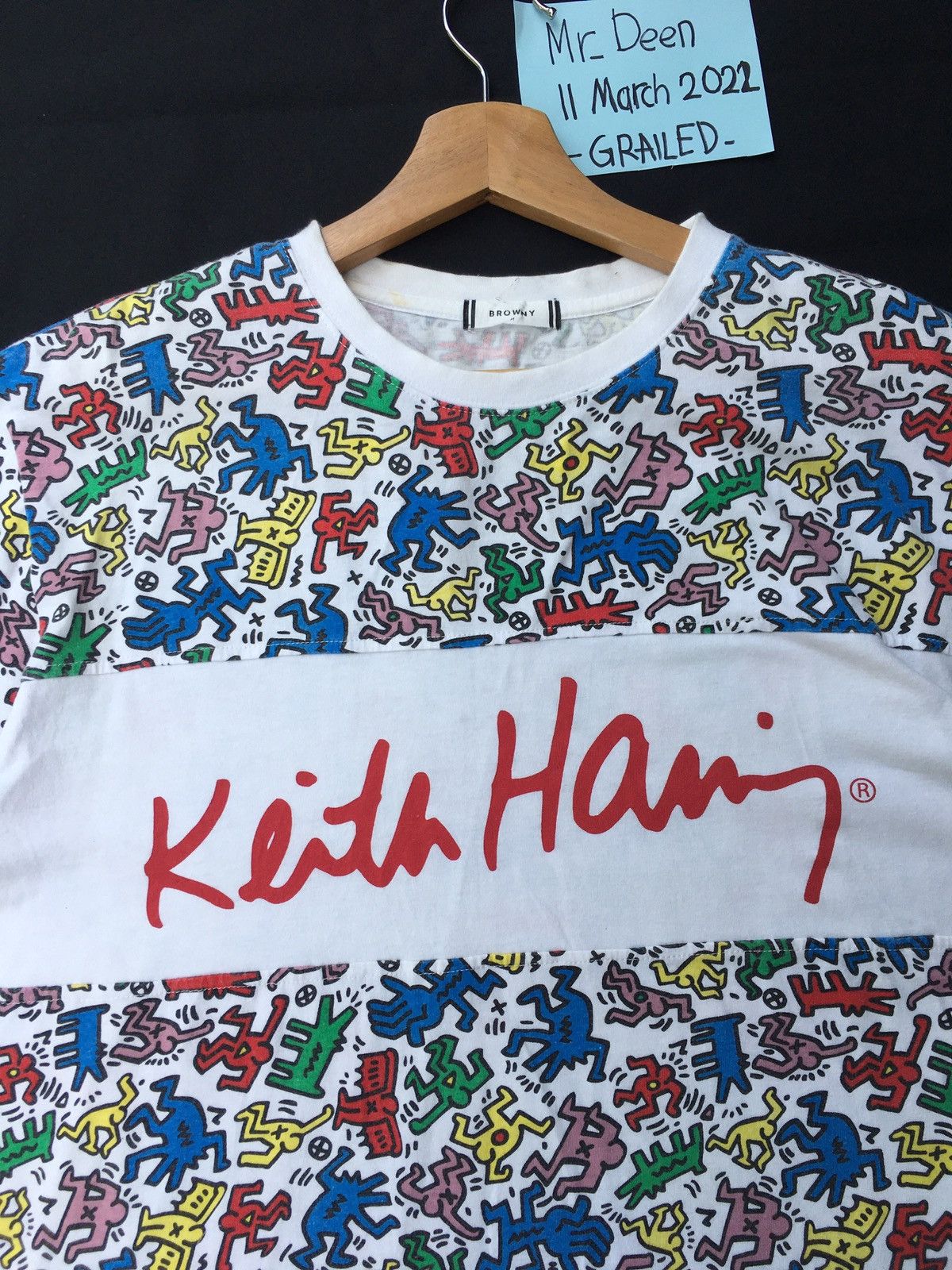 Keith Haring Rare Keith Haring Multicolor Logo Tshirt Size US M / EU 48-50 / 2 - 1 Thumbnail