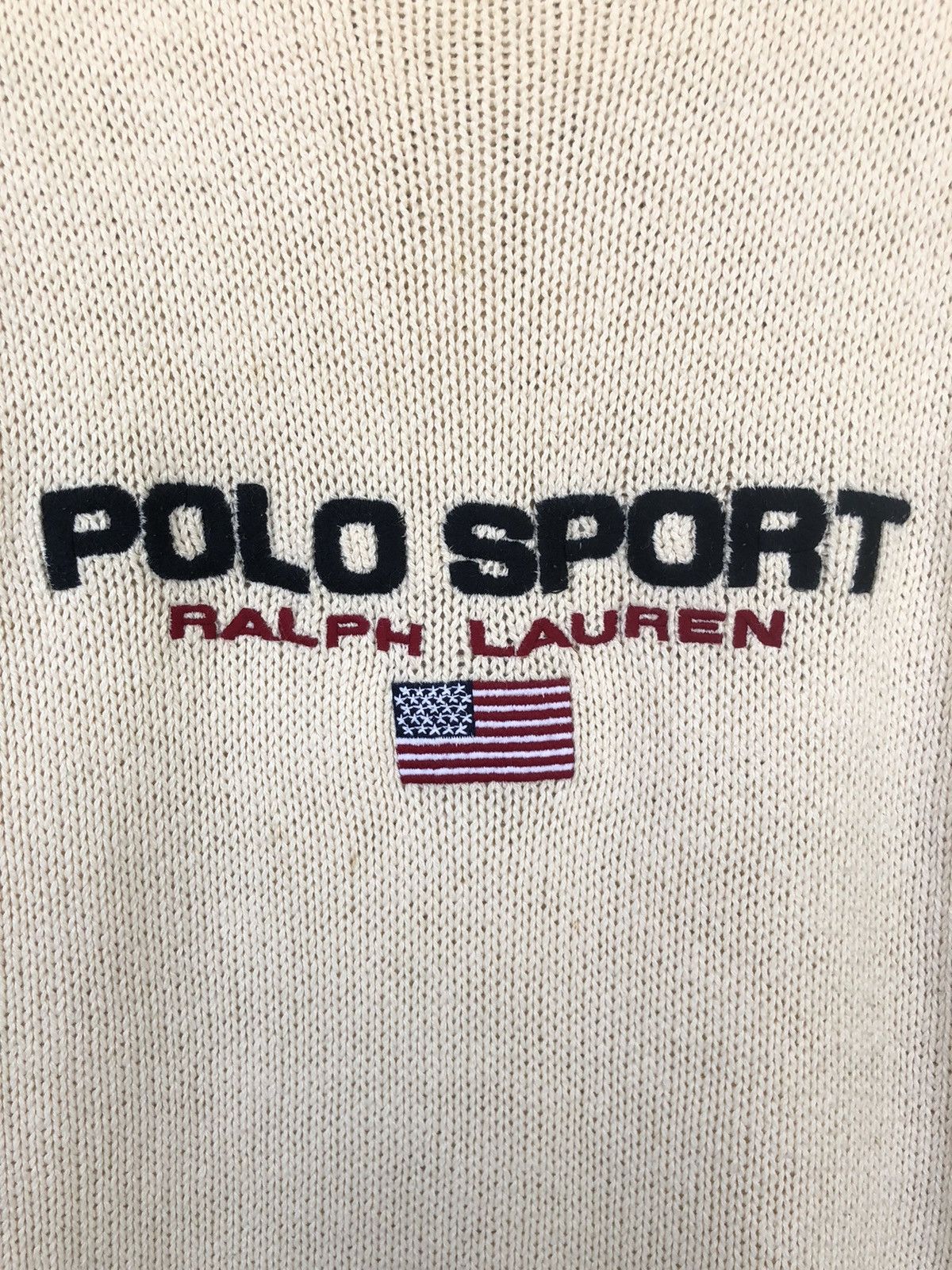 Polo Ralph Lauren 1990s Polo Ralph Lauren Sports Big Logo Thick Knit Sweater Size US XL / EU 56 / 4 - 5 Thumbnail