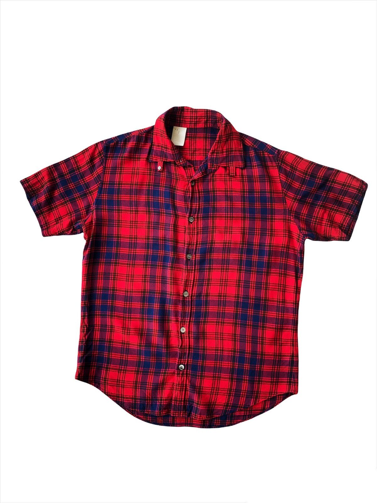 N.Hoolywood N. Hoolywood 🇯🇵 Rockabilly Check Rayon Bowling Shirt Size US S / EU 44-46 / 1 - 2 Thumbnail