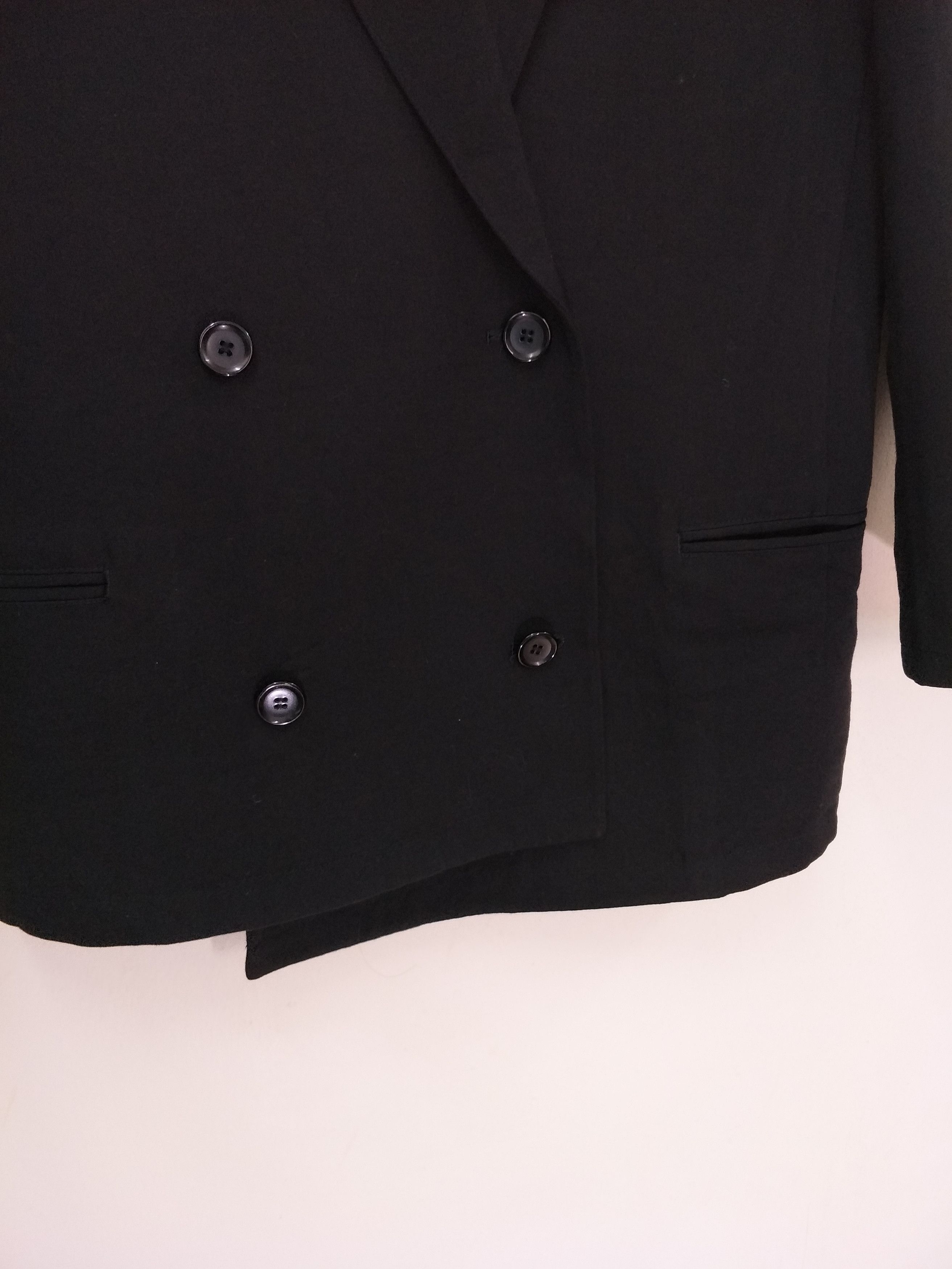 Yohji Yamamoto Yohji Yamamoto Y's Black Double Breasted Coat Vintage Size US M / EU 48-50 / 2 - 4 Thumbnail