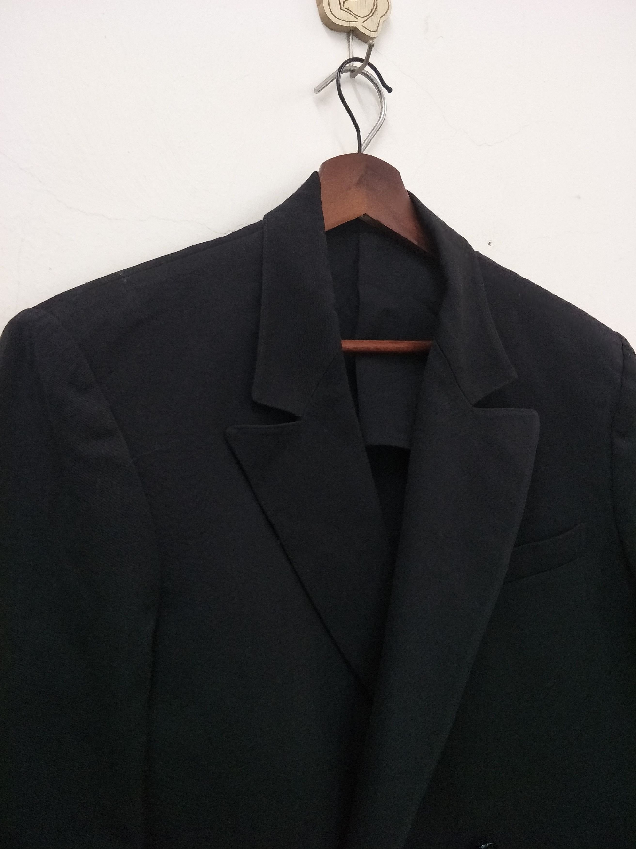 Yohji Yamamoto Yohji Yamamoto Y's Black Double Breasted Coat Vintage Size US M / EU 48-50 / 2 - 5 Thumbnail