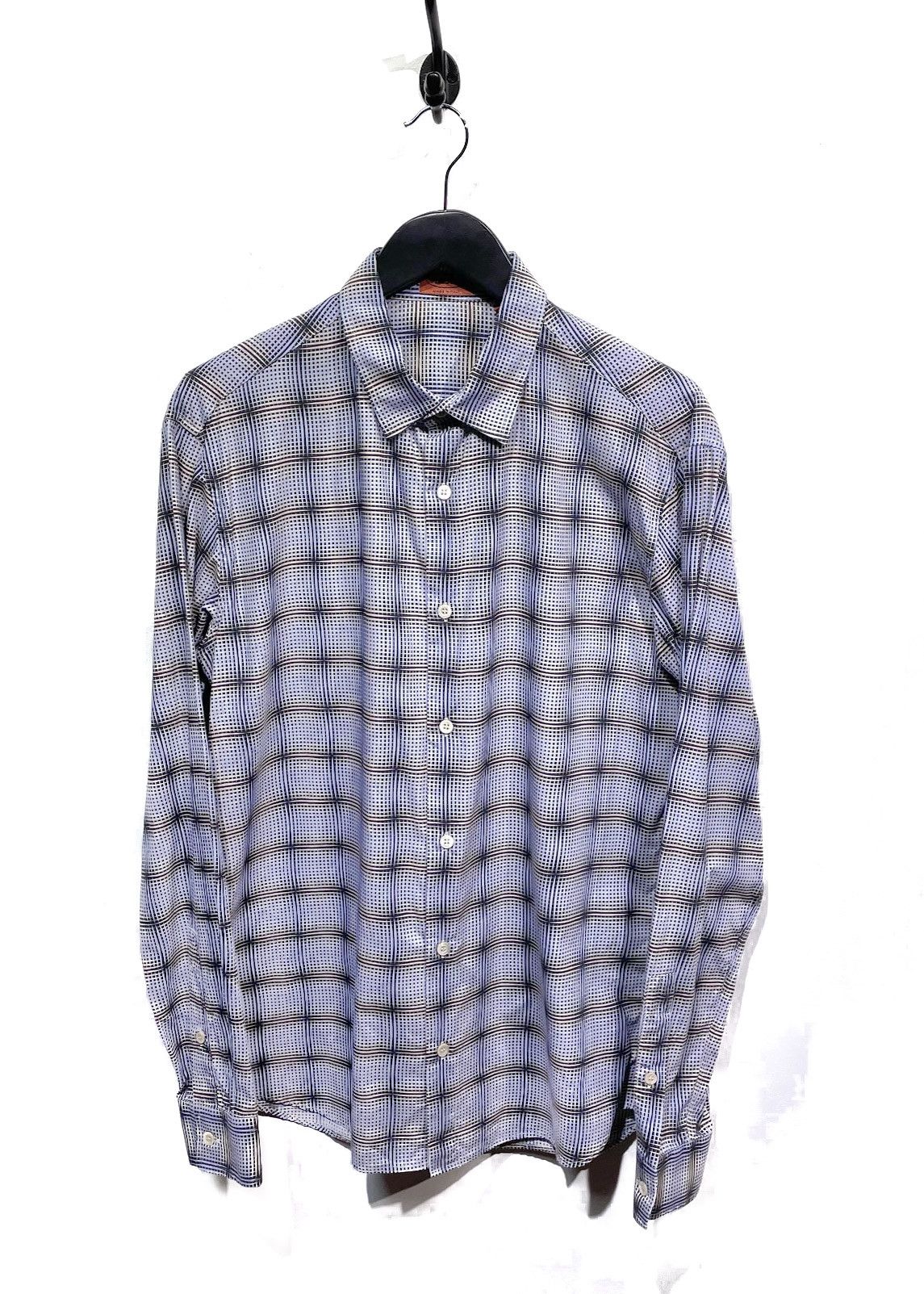 Missoni Missoni Light Blue Checkered Cotton Button Shirt Size US S / EU 44-46 / 1 - 1 Thumbnail