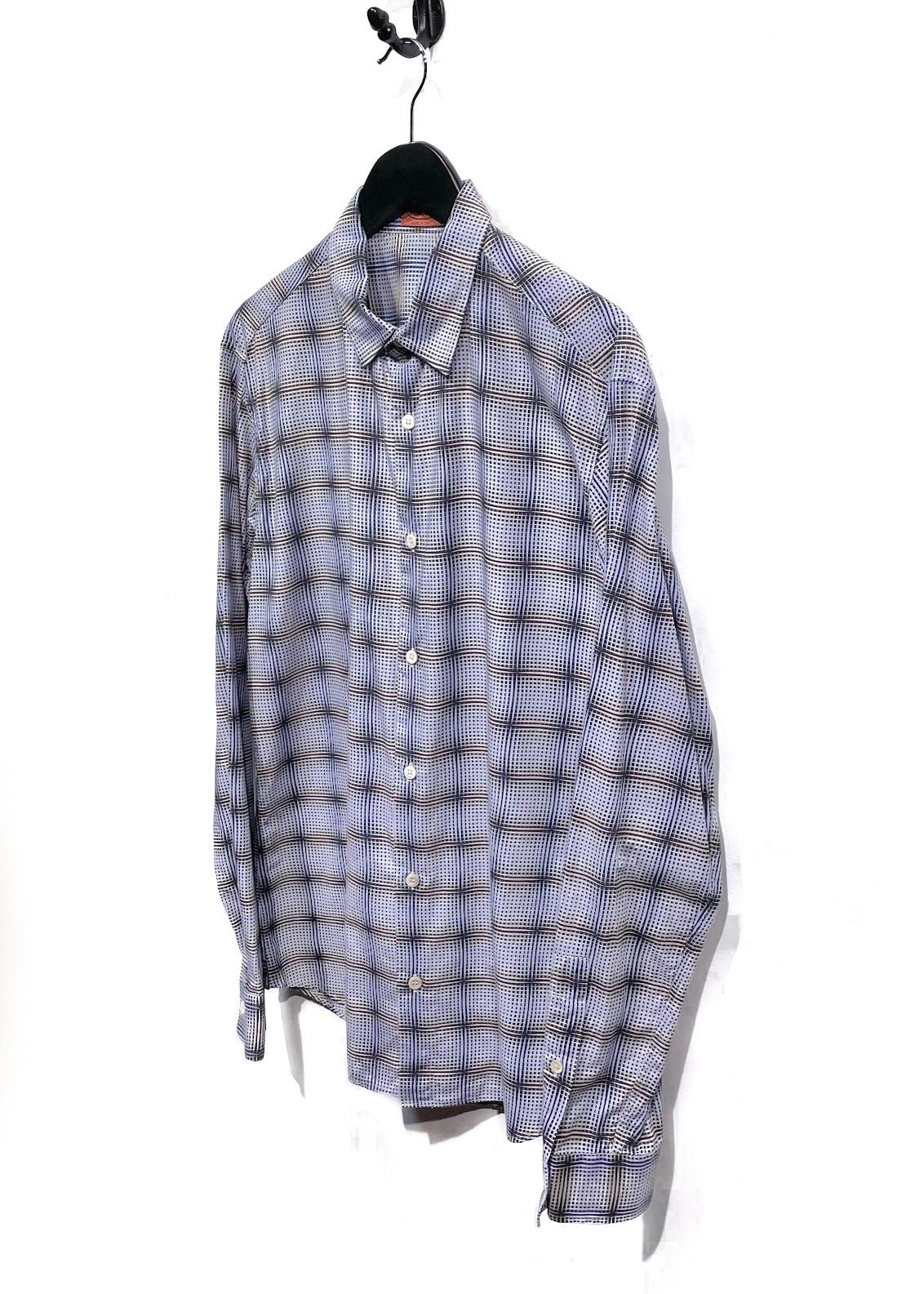 Missoni Missoni Light Blue Checkered Cotton Button Shirt Size US S / EU 44-46 / 1 - 2 Thumbnail