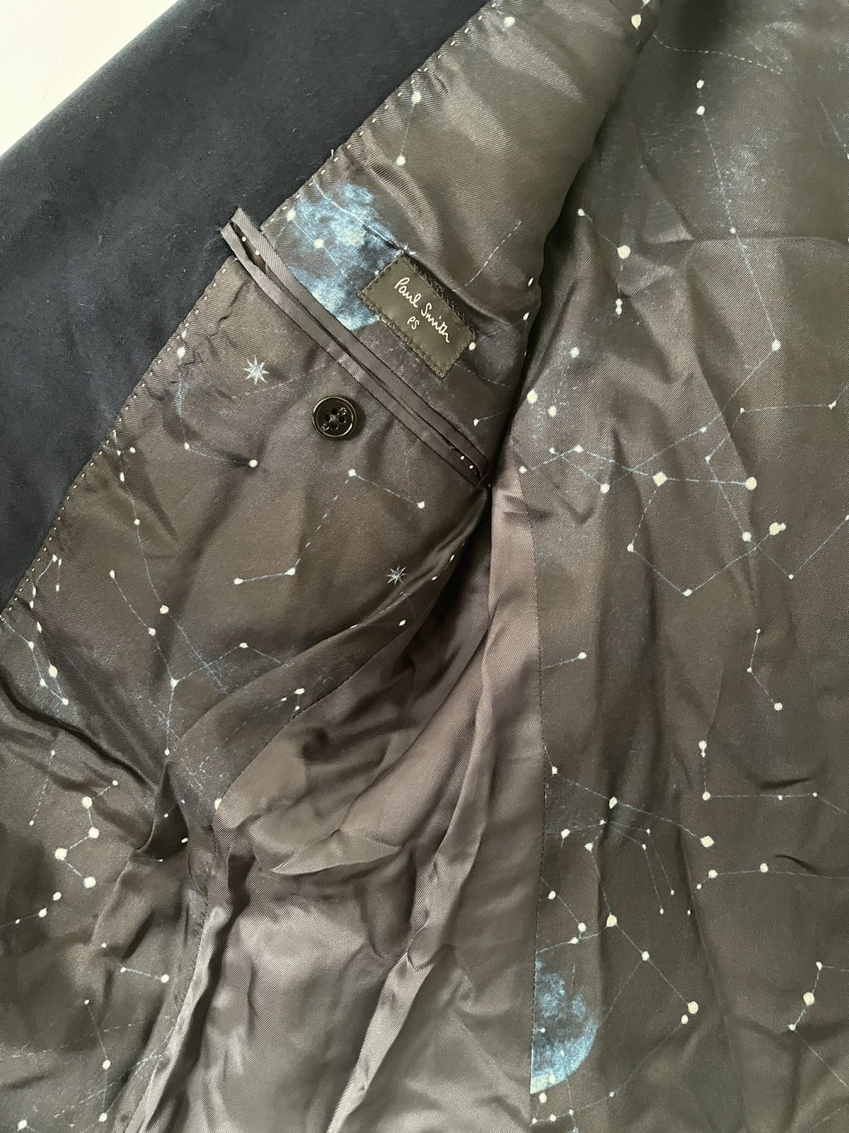Paul Smith Brand New, Navy Velvet Blazer Size 52R - 4 Thumbnail
