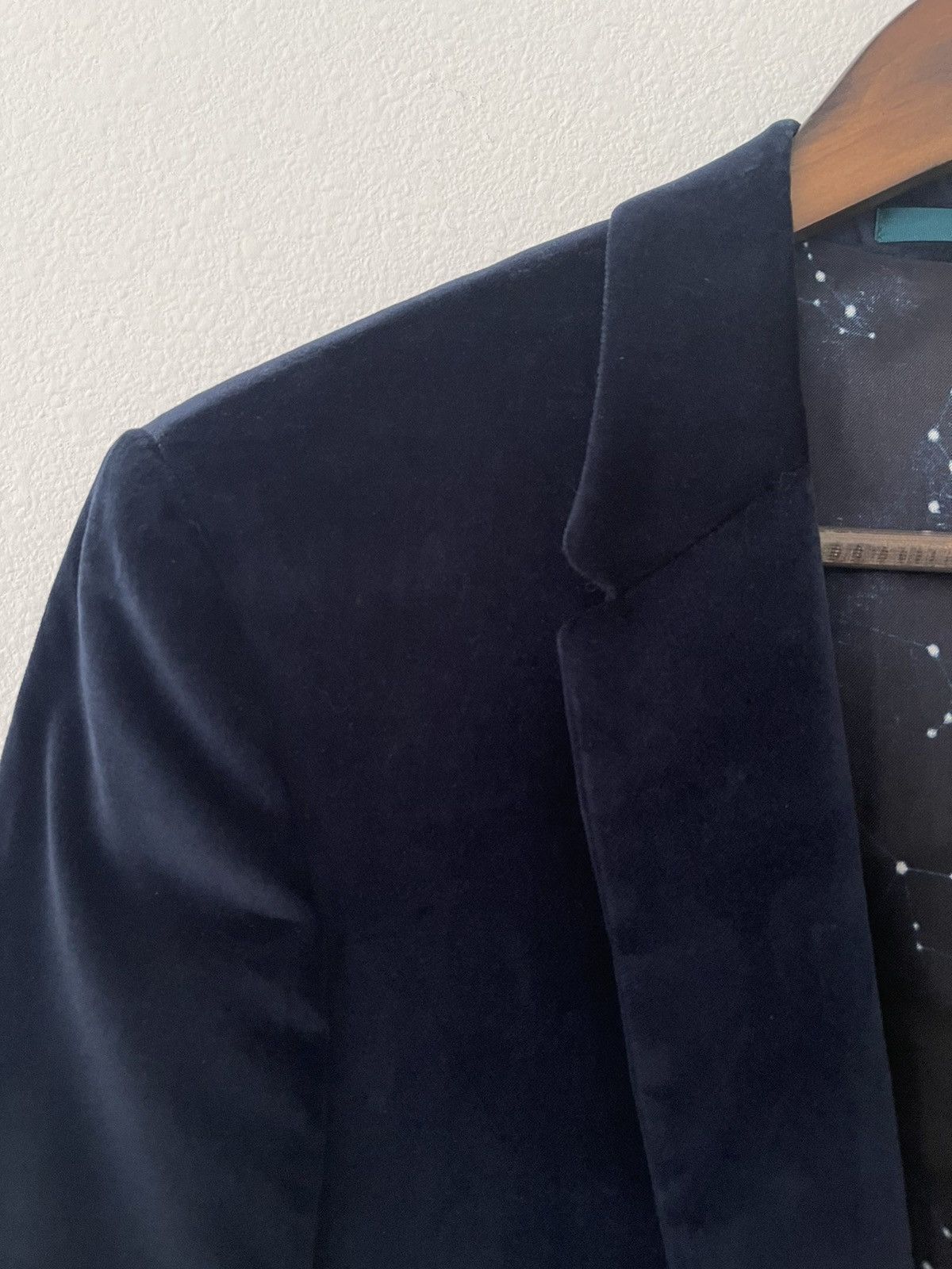 Paul Smith Brand New, Navy Velvet Blazer Size 52R - 3 Thumbnail